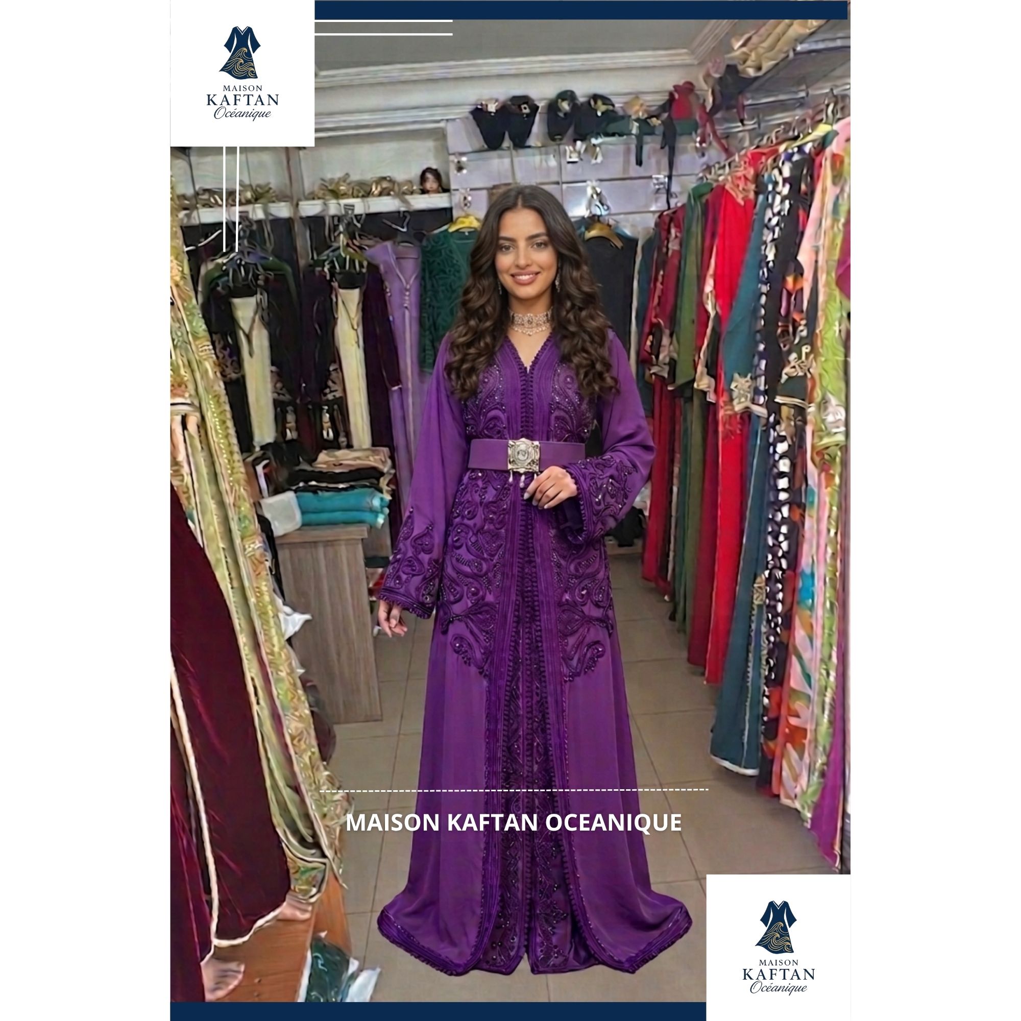 Takchita violet brodé