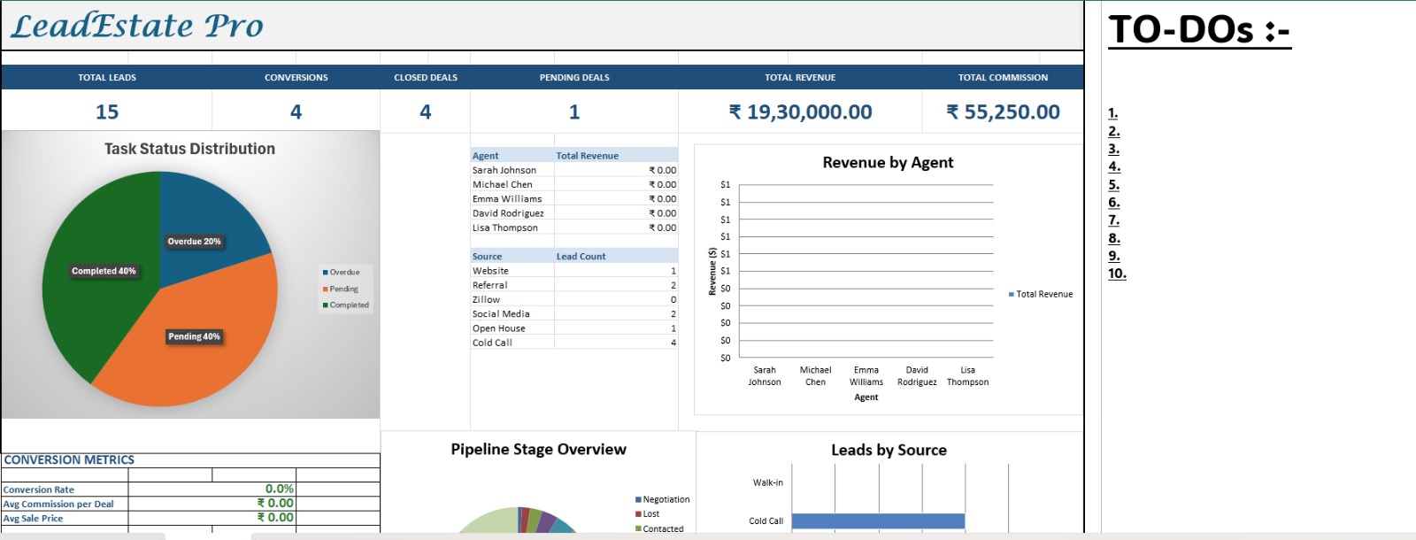 Real Estate CRM Lead Tracker (Excel)