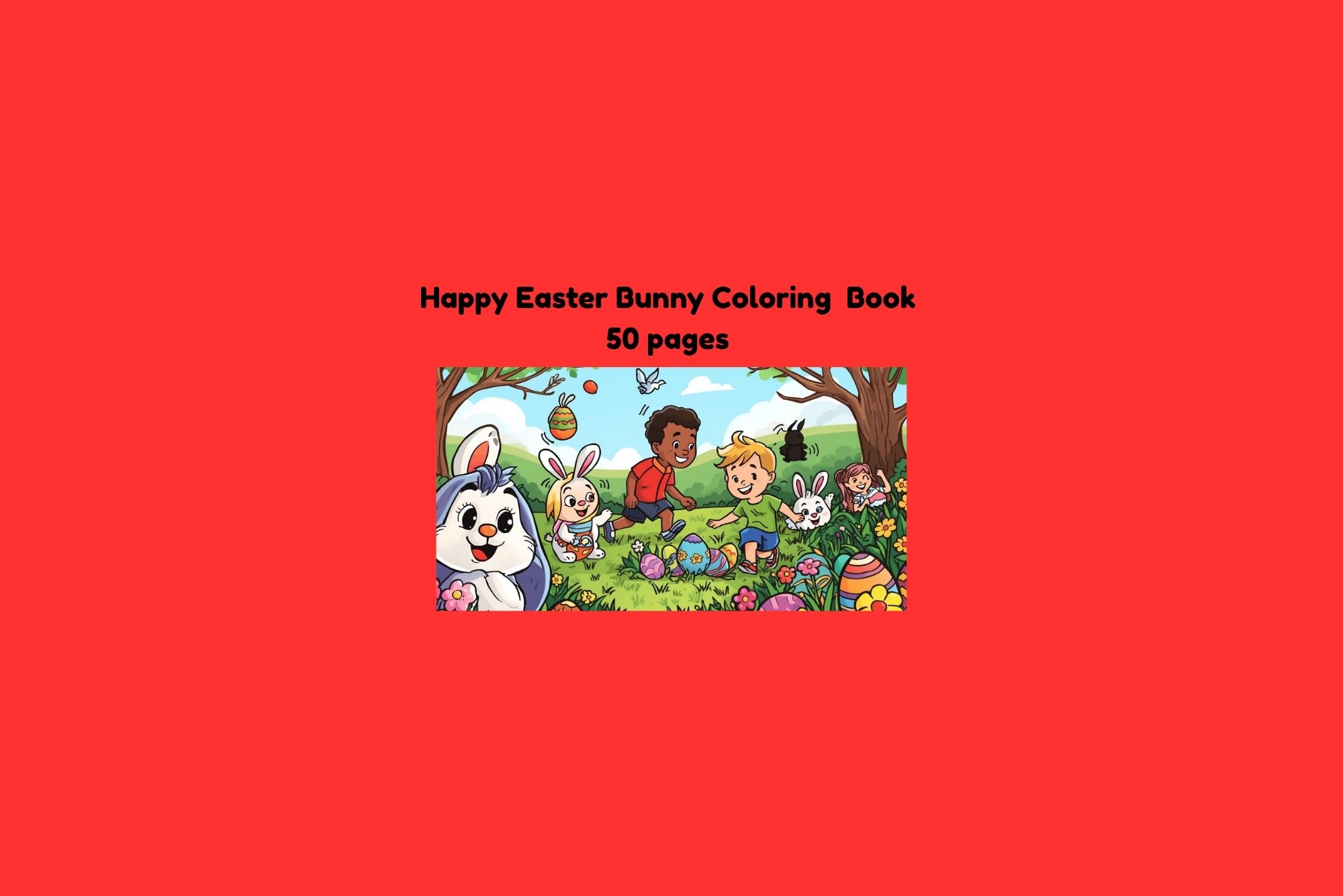 Happy Easter Bunny Coloring Book