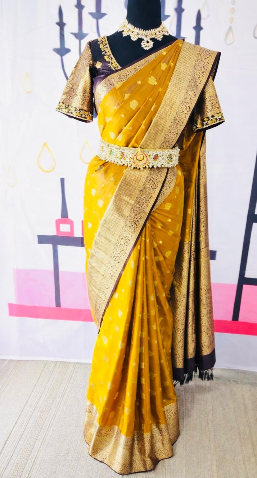 Golden Silk Saree