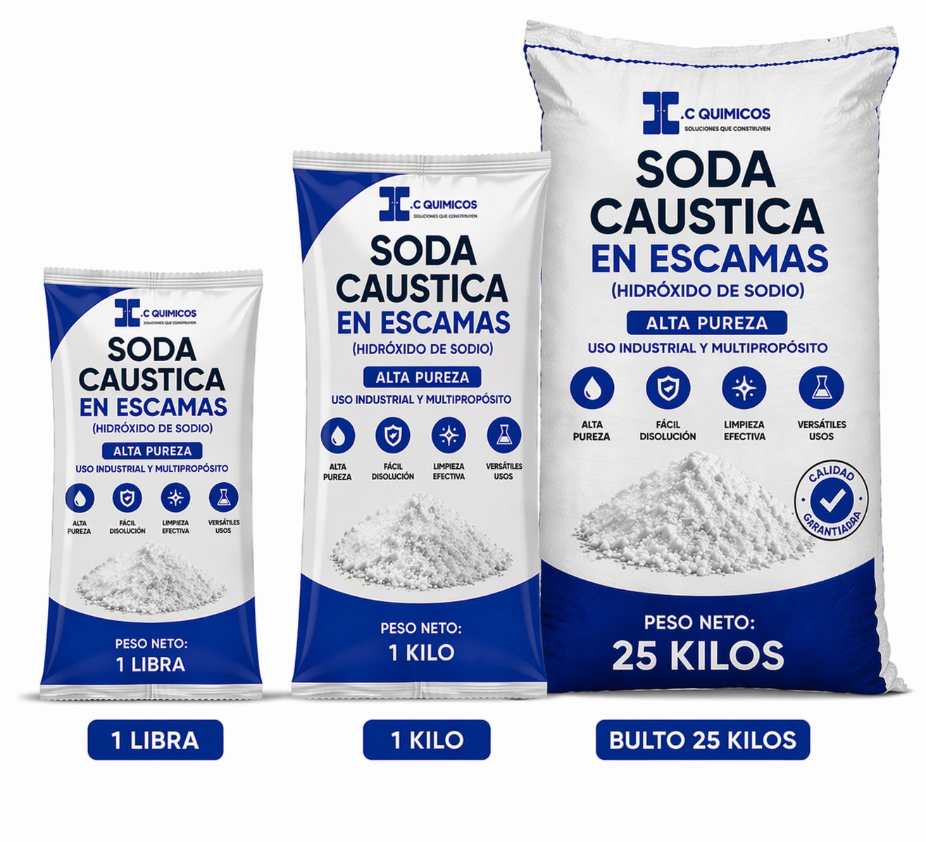 Soda Cáustica en Escamas