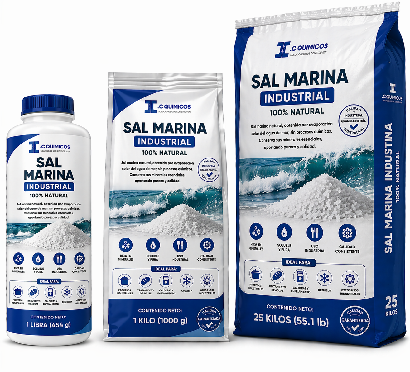 Sal Marina Industrial 100% Natural
