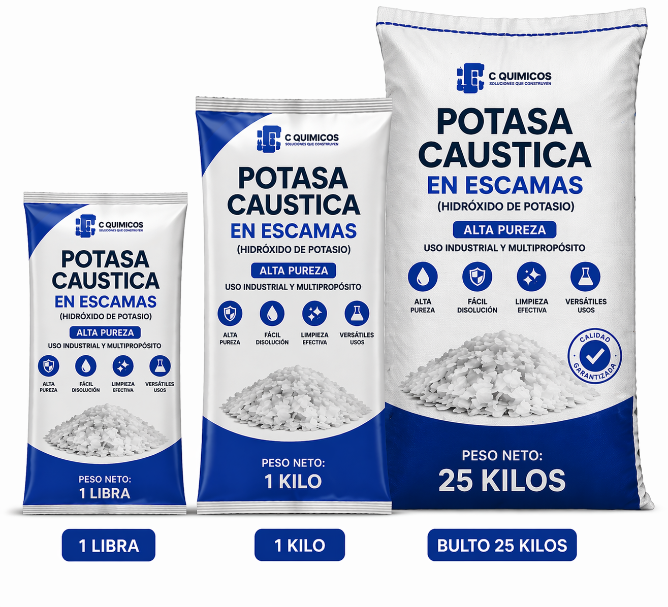 Potasa Cáustica en Escamas