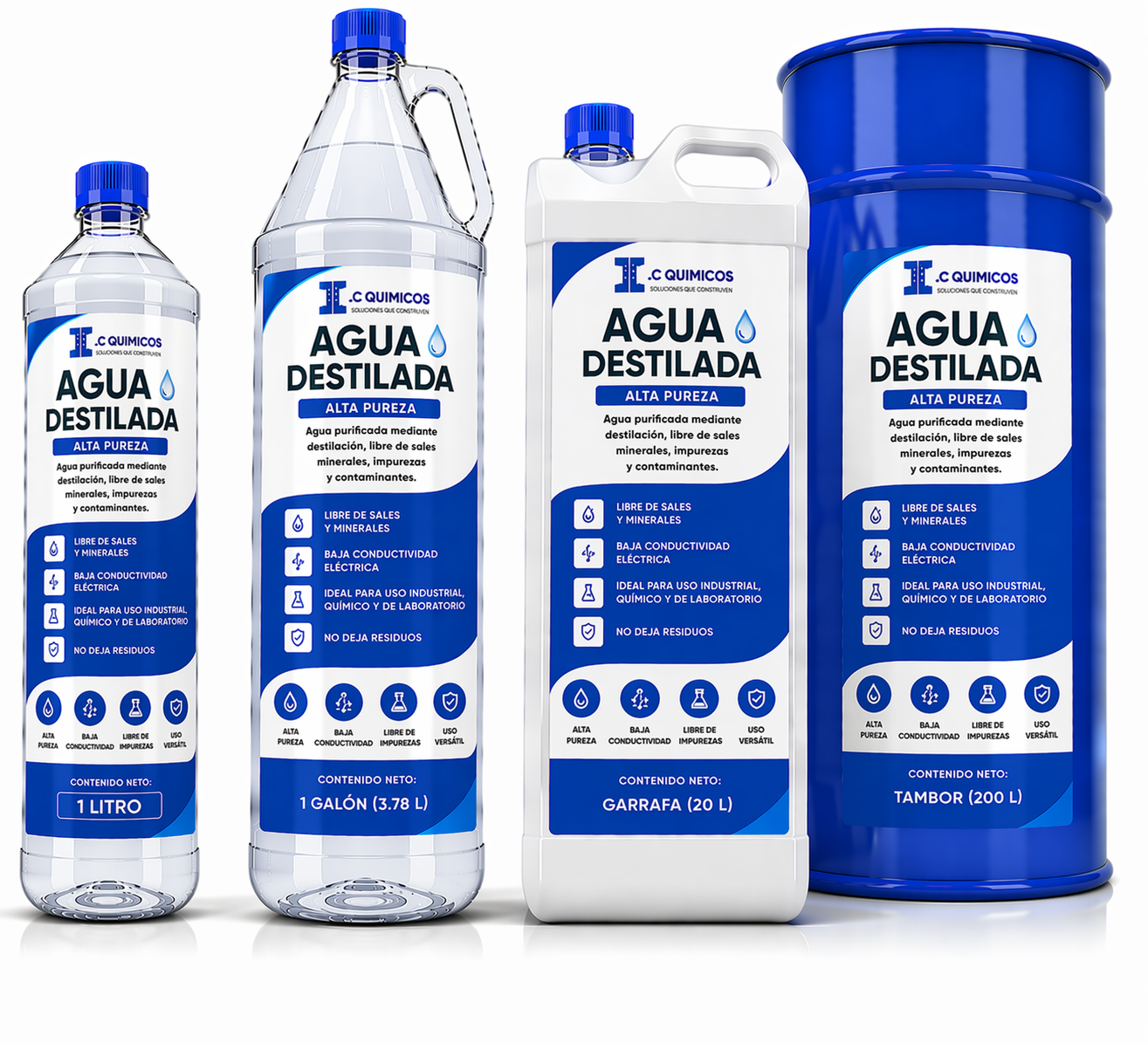 Agua Destilada Alta Pureza