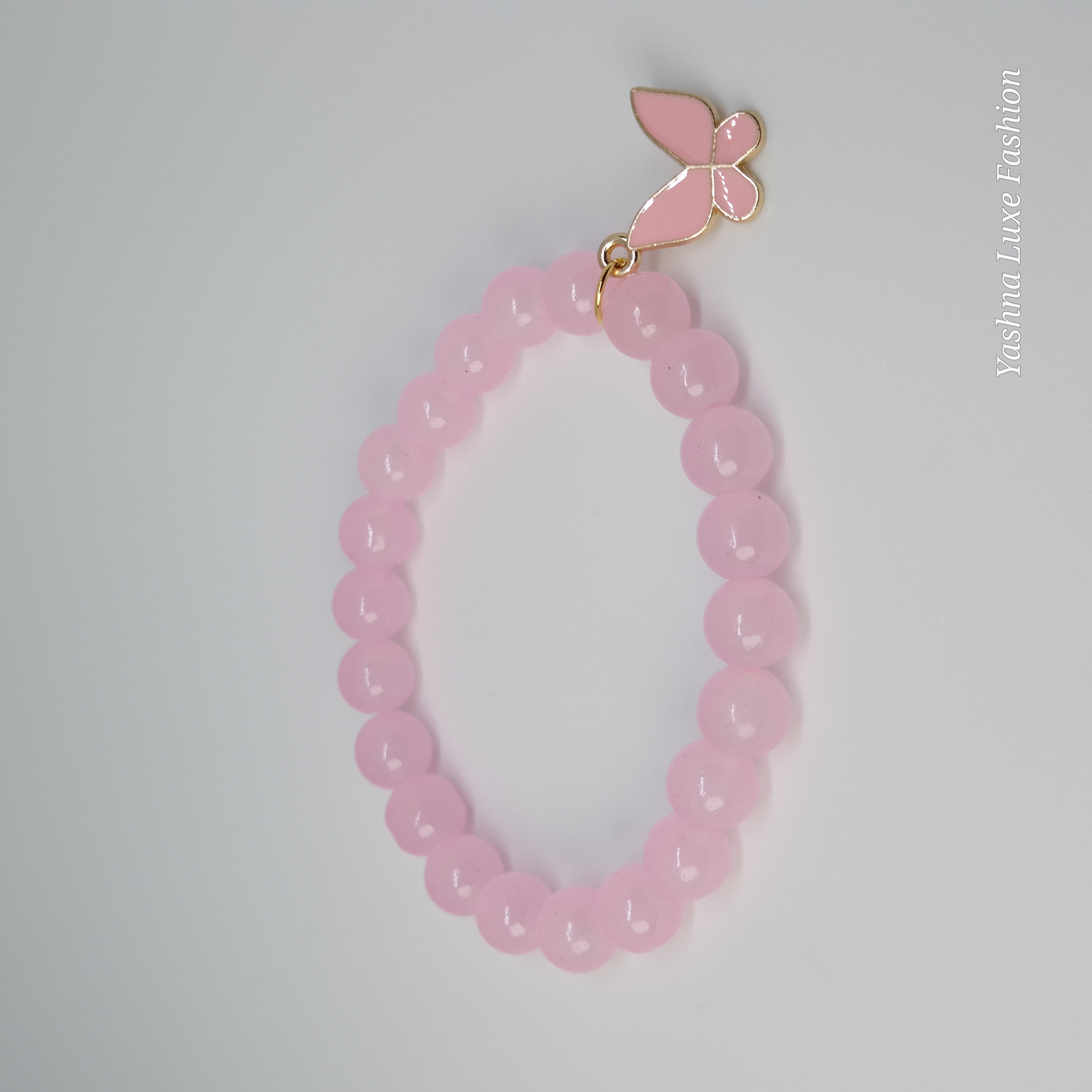 Butterfly Charm Beaded Bracelet – Elegant Glow Edition