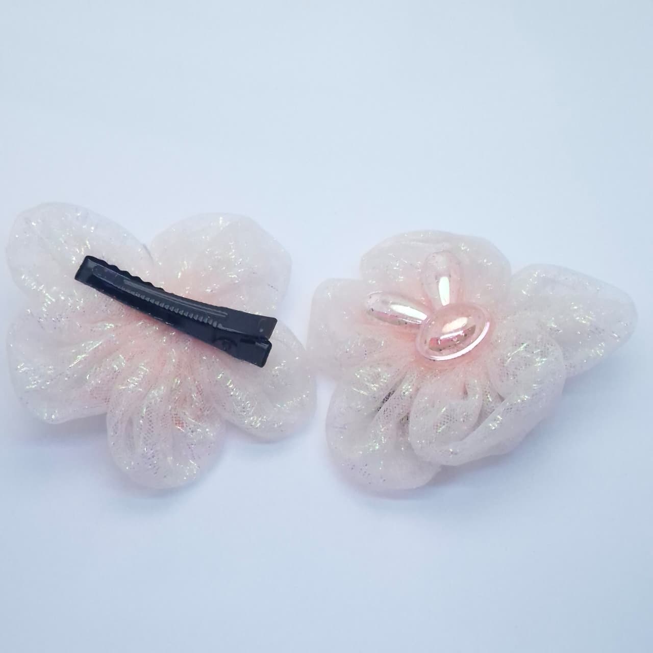 Glitter Mesh Hair Clips