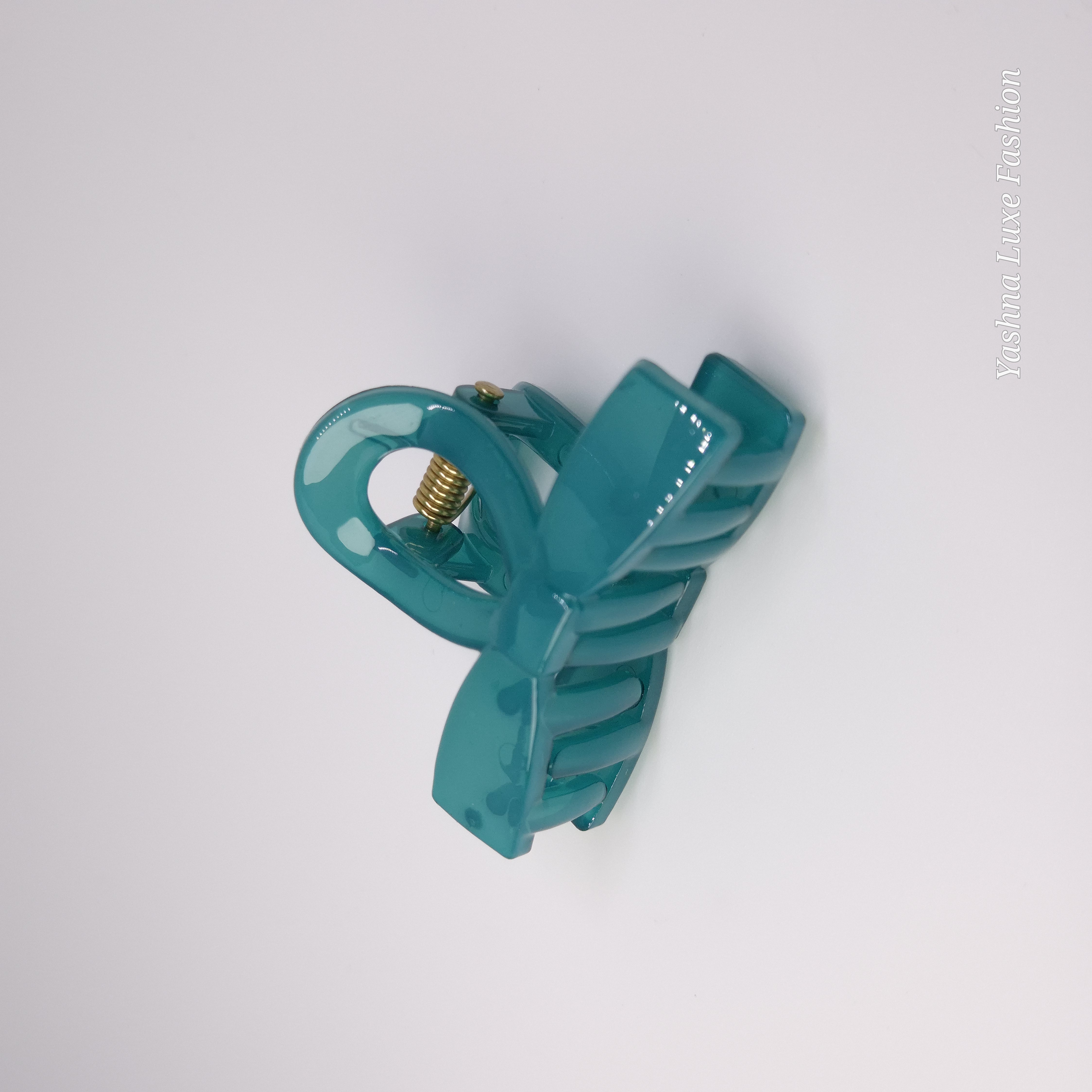 Jelly Finish Bow Hair Claw Clip
