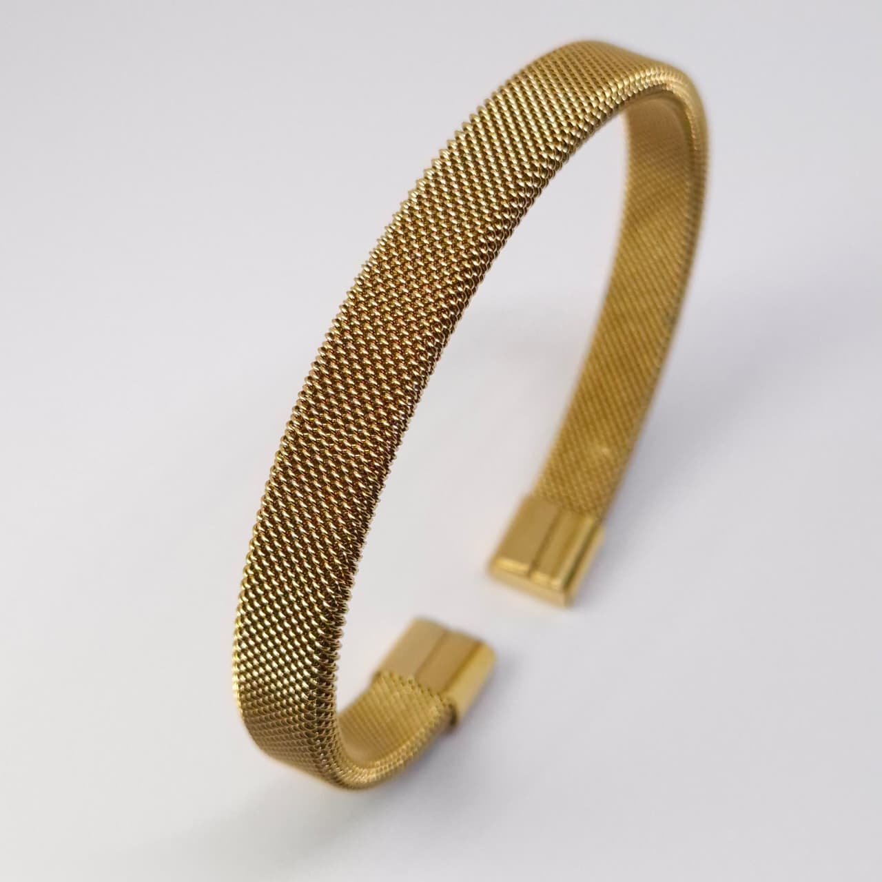 Gold Plated Mesh Cuff Bracelet