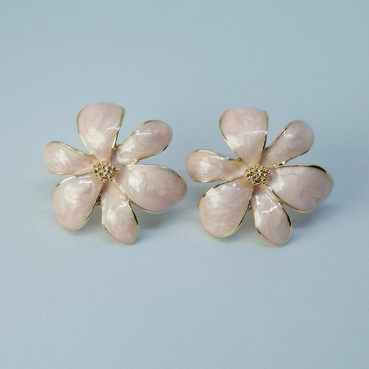 Enamel Floral Stud Earrings