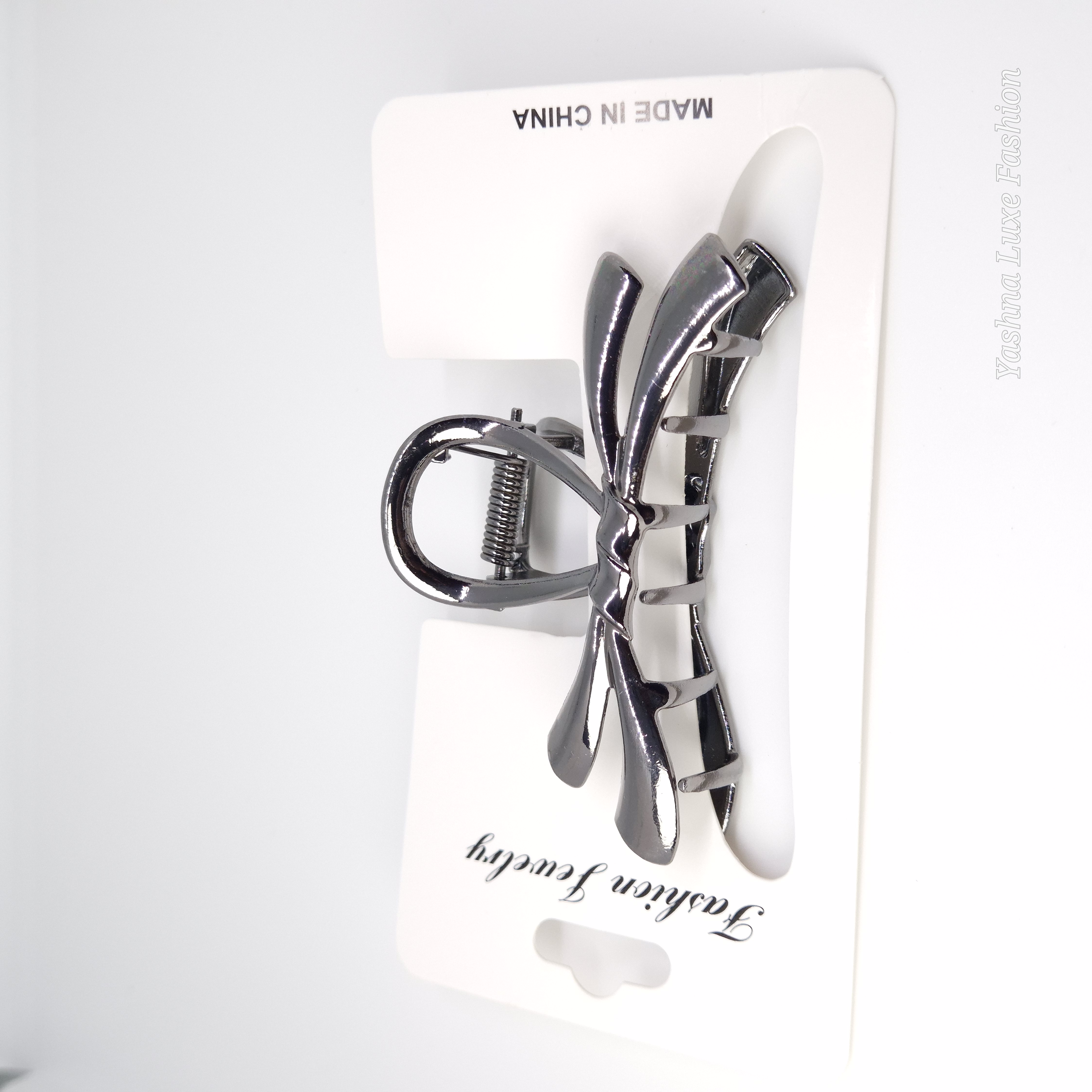 Metallic Bow Design Claw Hair Clip