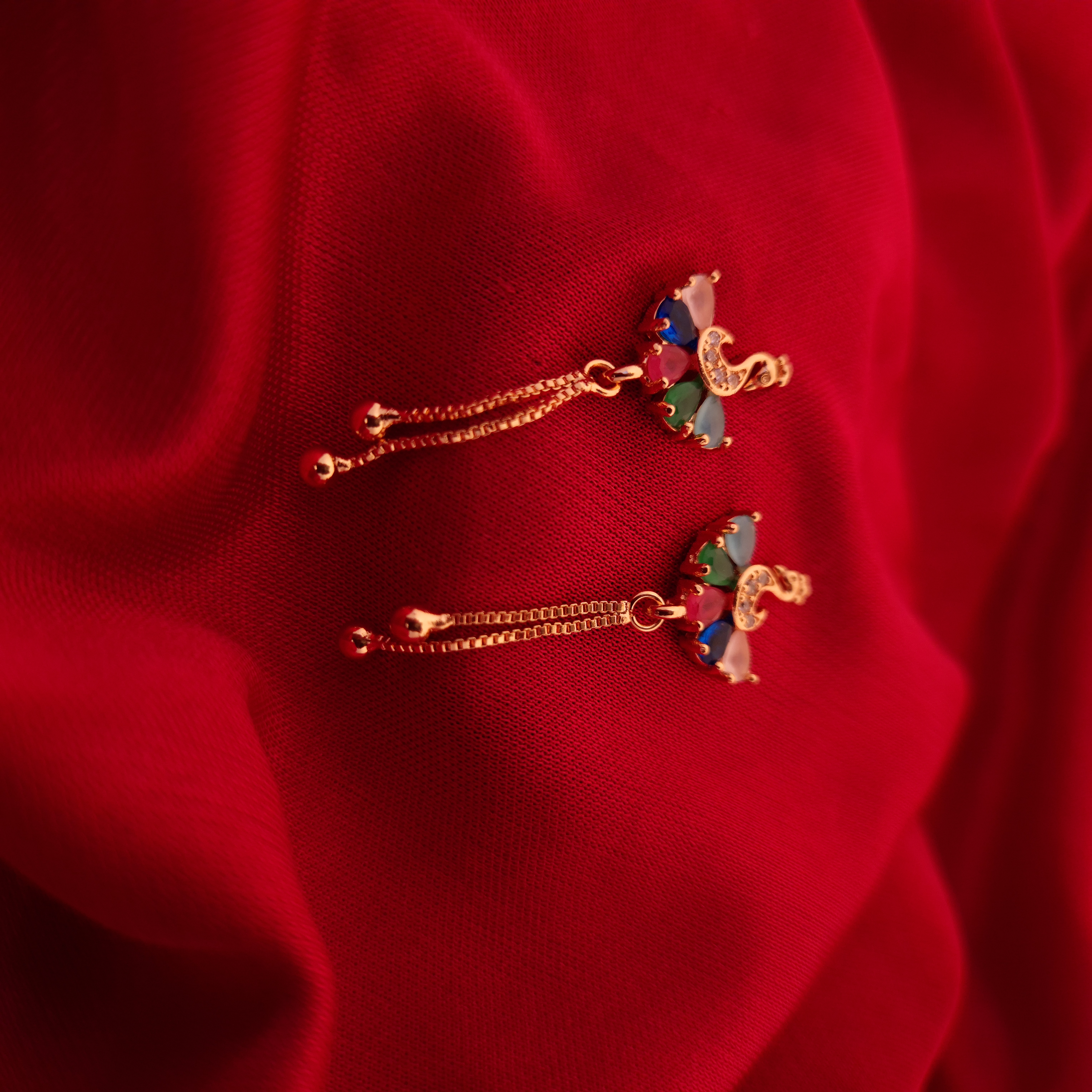 Mayura Crystal Multicolor Stone Earrings