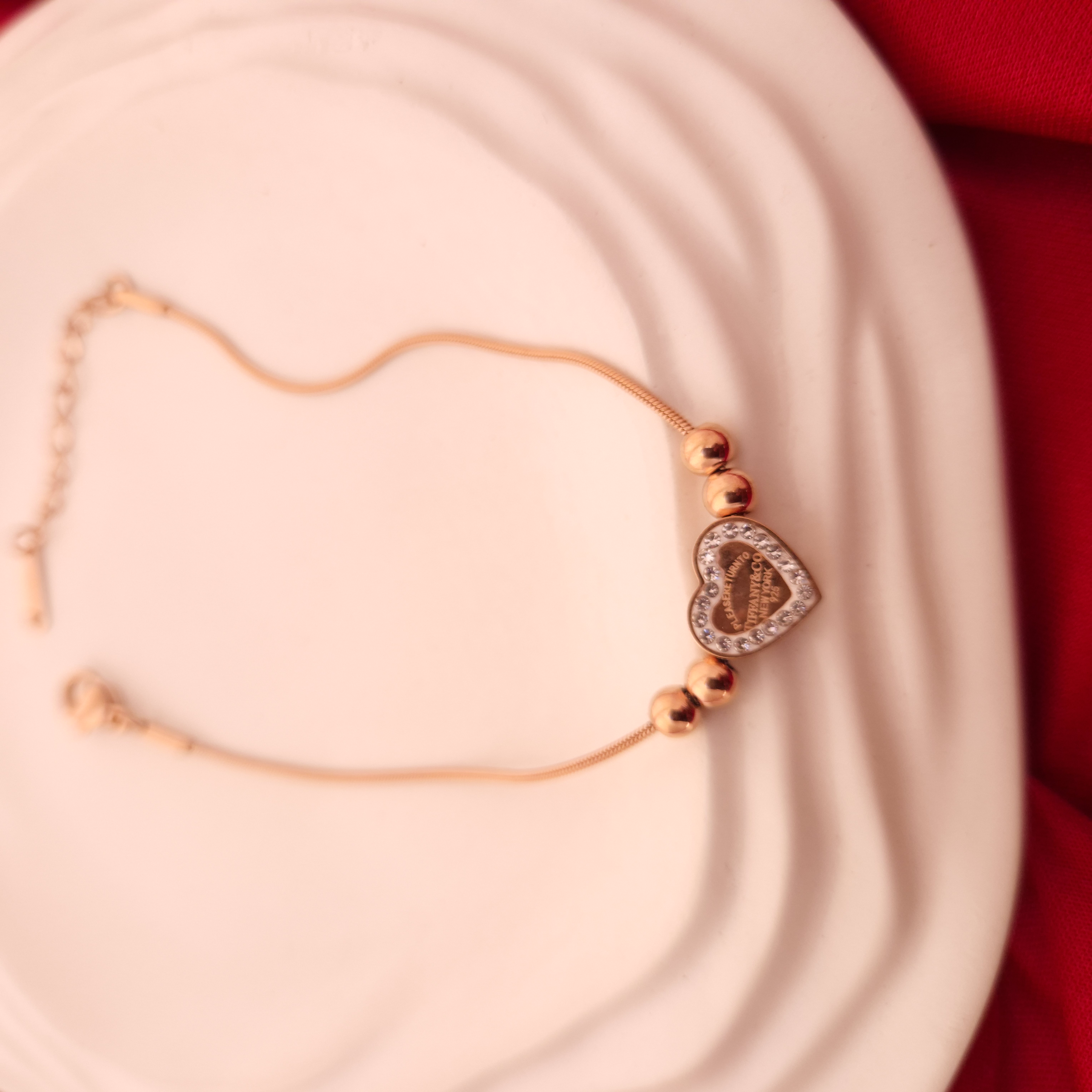 Elegant Heart Charm Bracelet