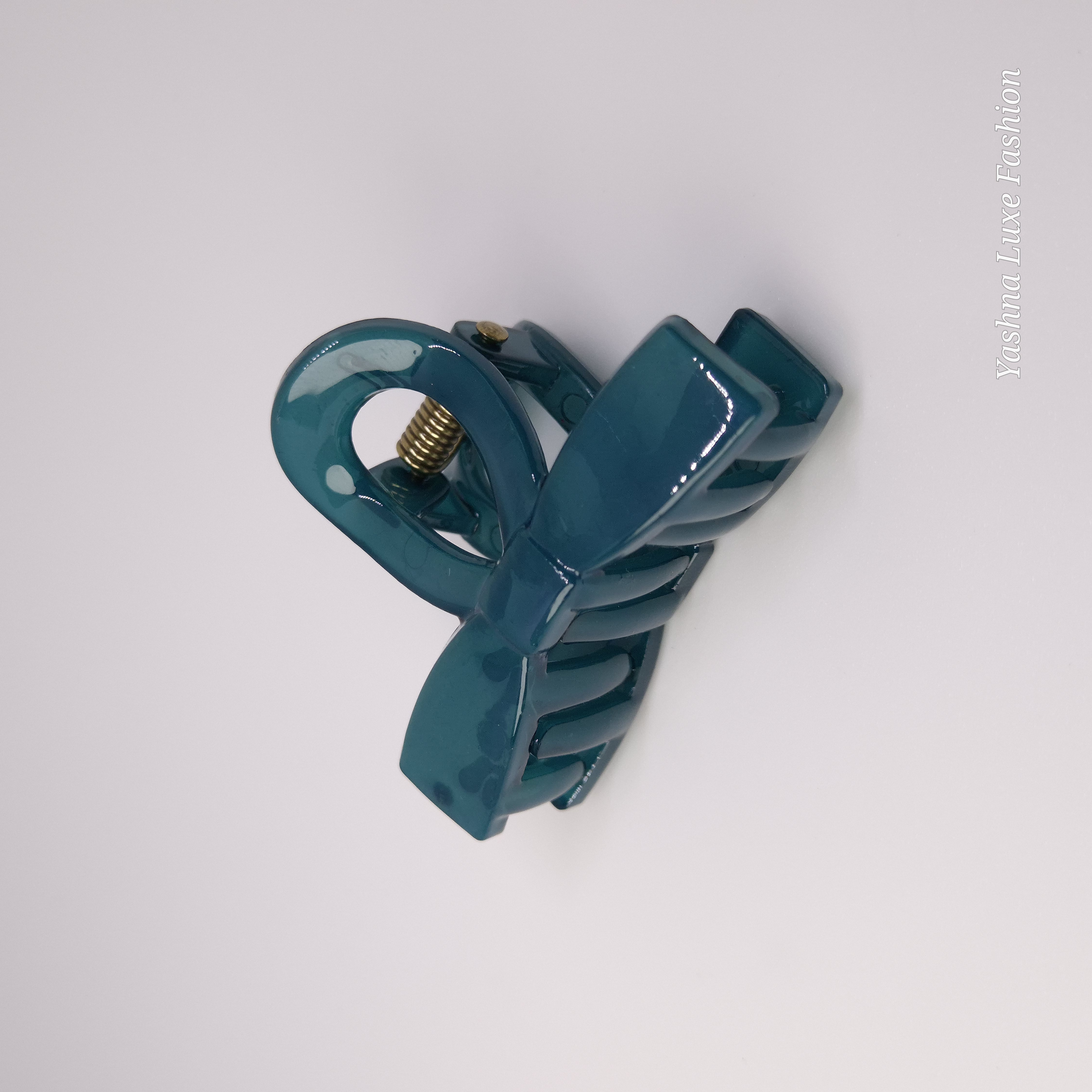Jelly Finish Bow Hair Claw Clip
