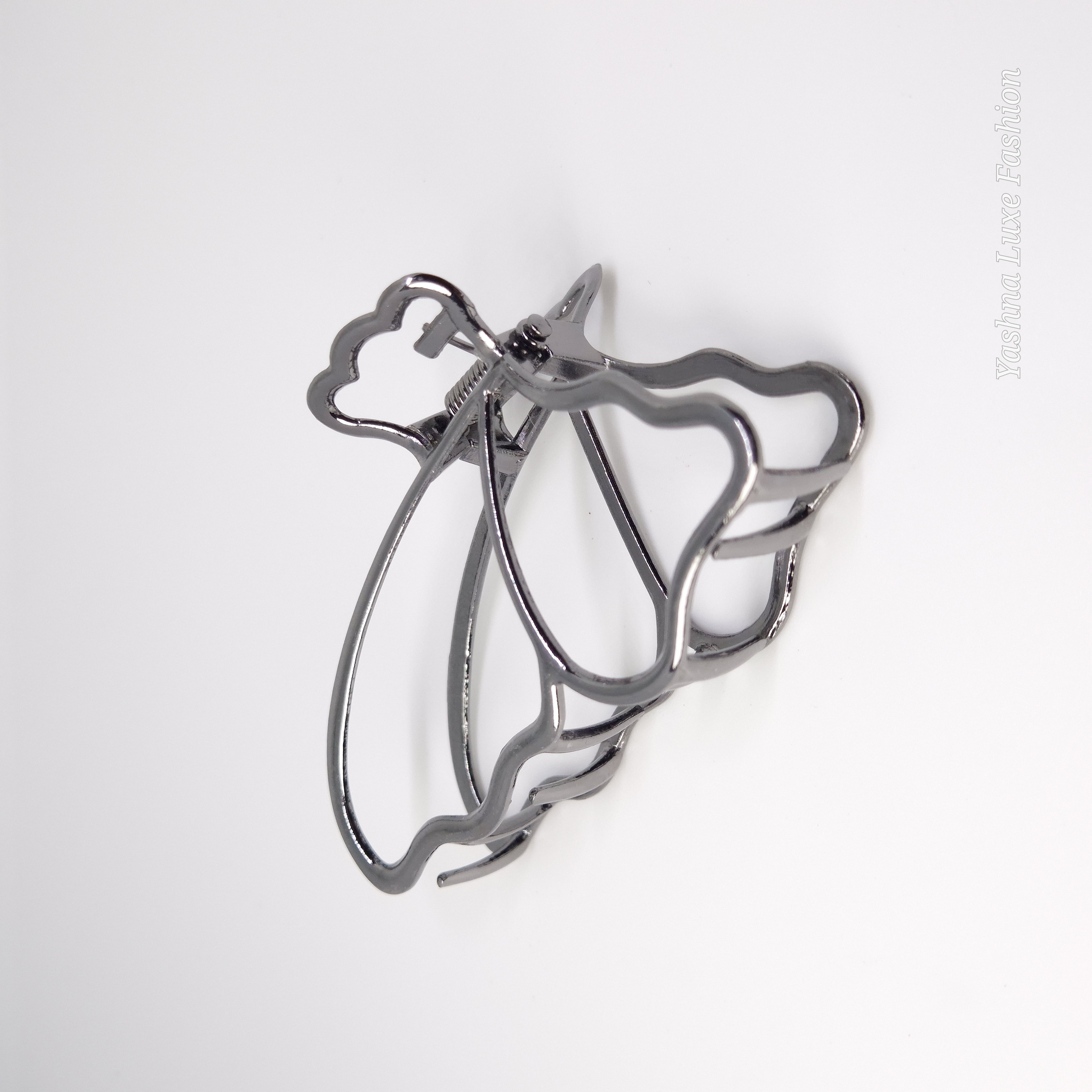 Metallic Butterfly Wing Claw Clip