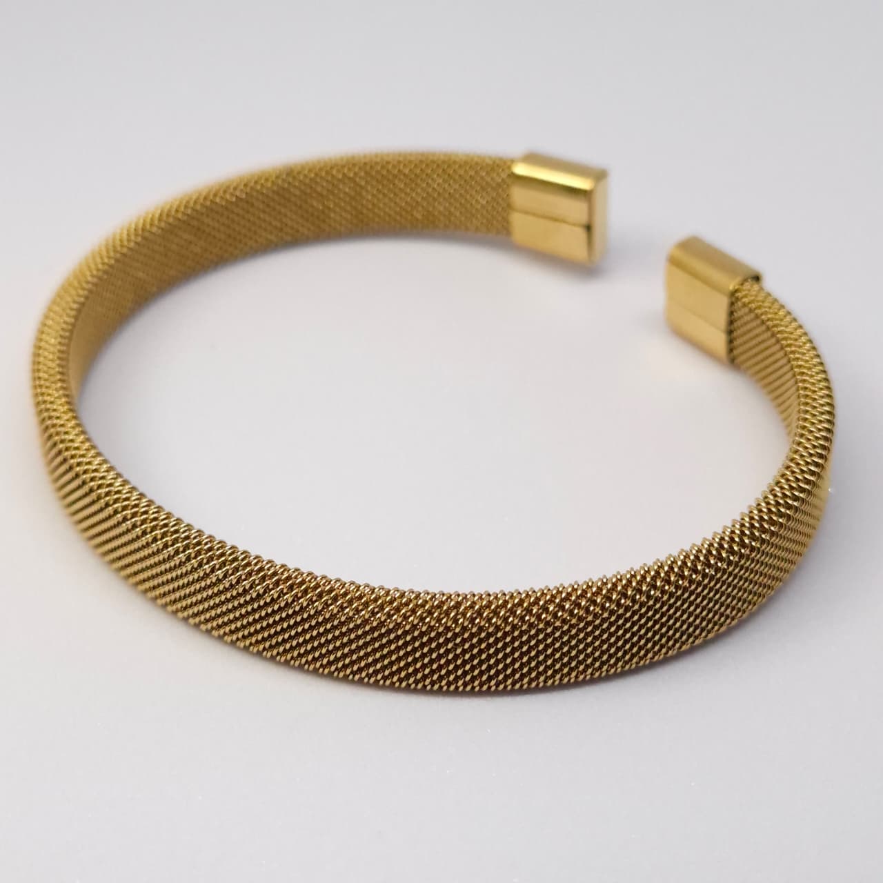 Gold Plated Mesh Cuff Bracelet