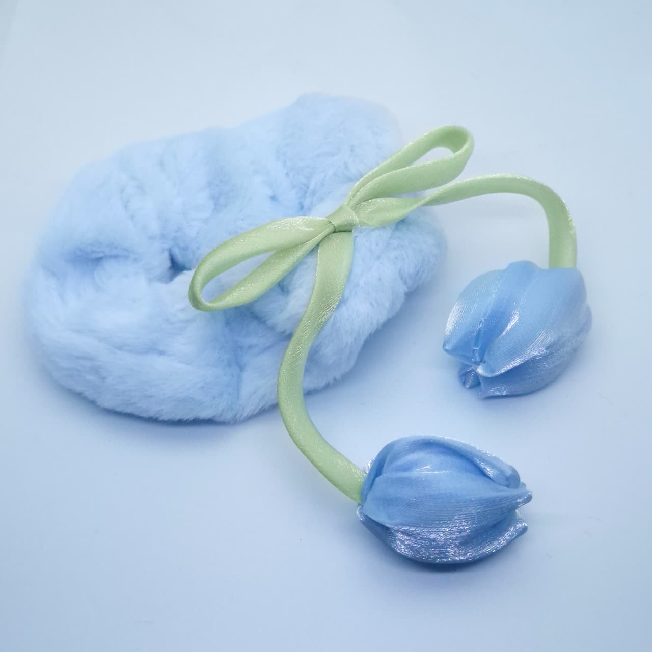 Fuzzy Tulip  Scrunchie 