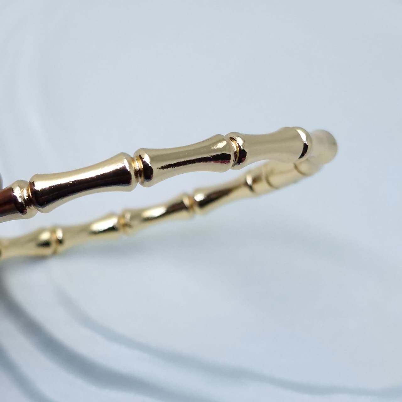 Anti Tarnish Gold Toned Bamboo Bracelet Big