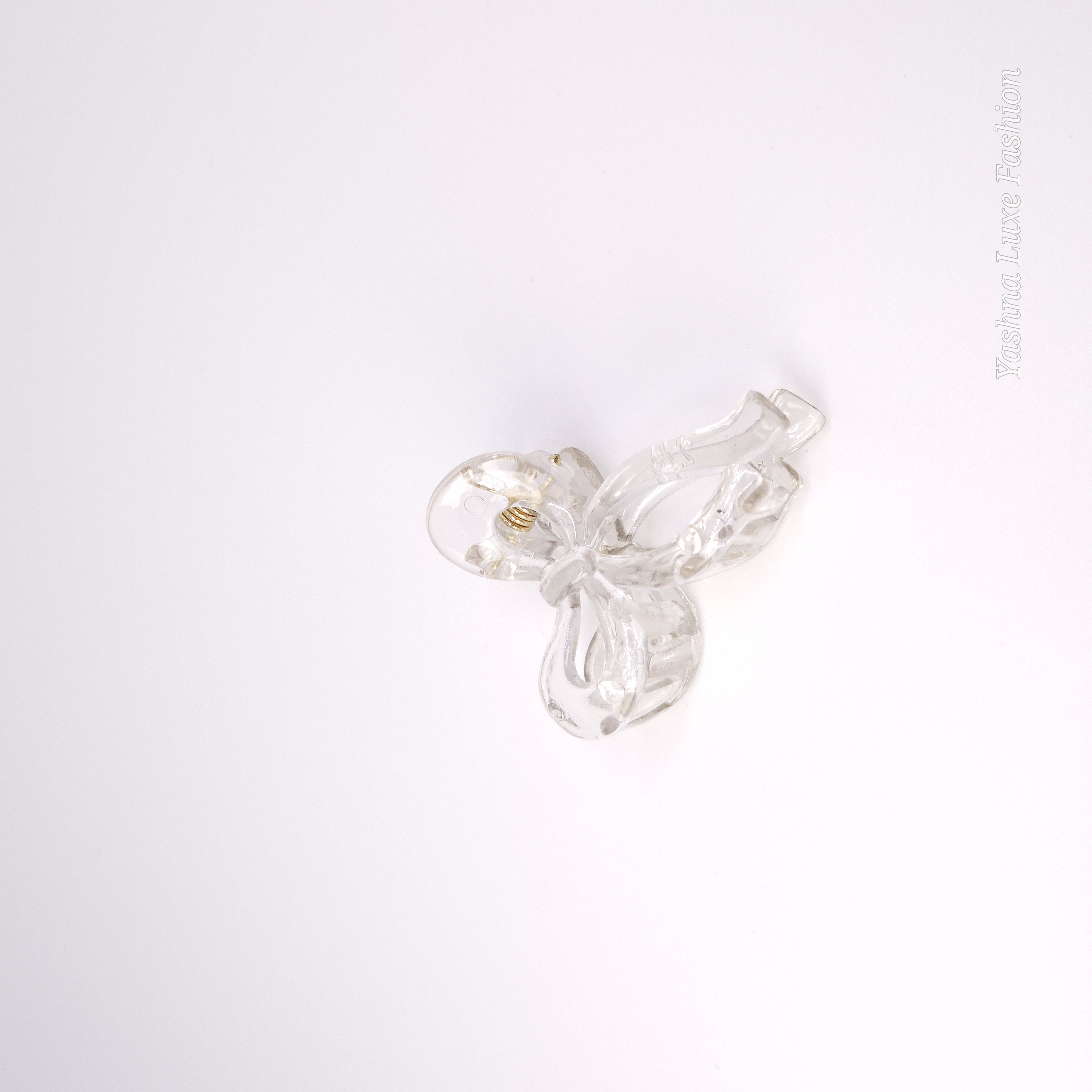 Bow Shaped Solid Matte and Transparent Claw clips