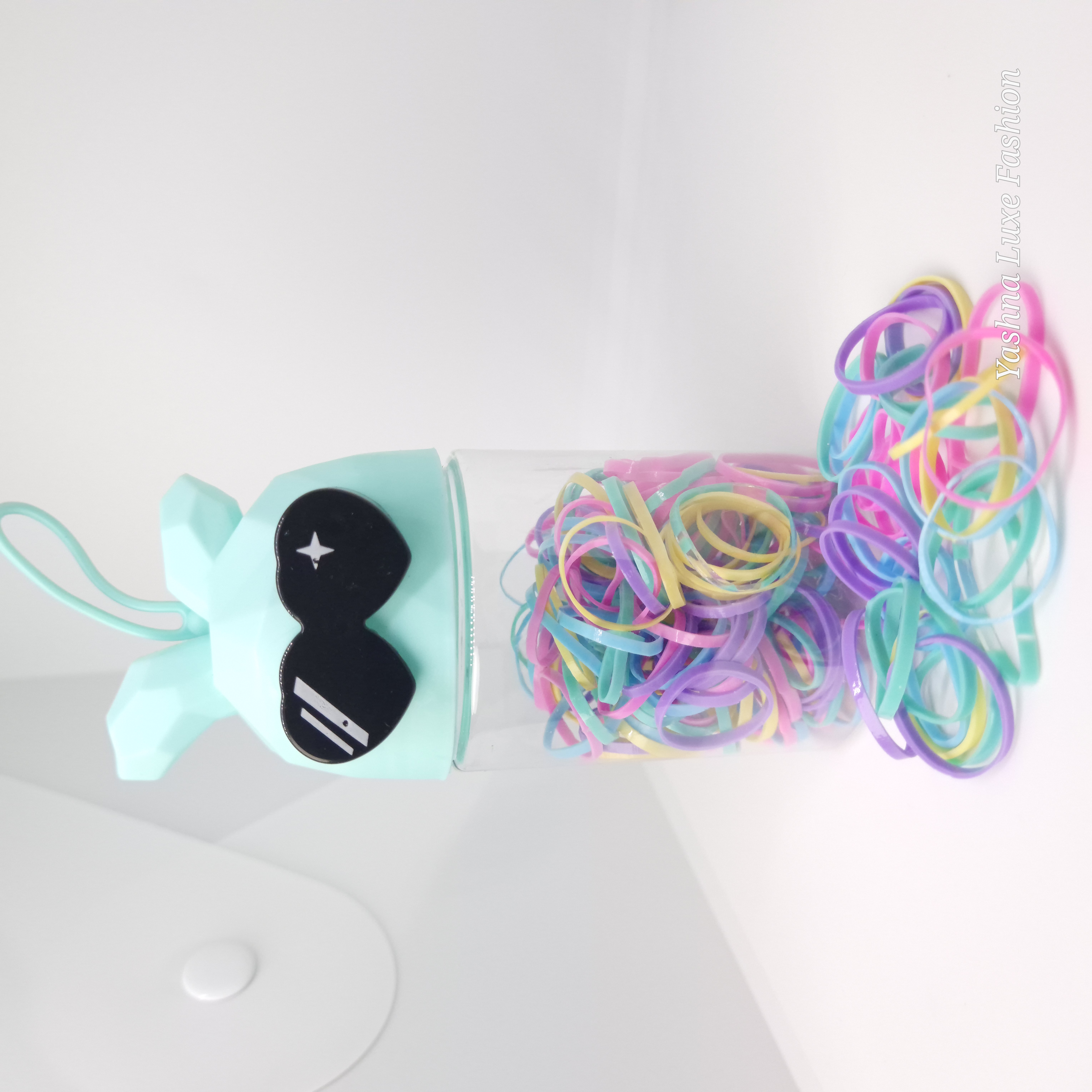 Colorful Hair Rubber Bands Jar
