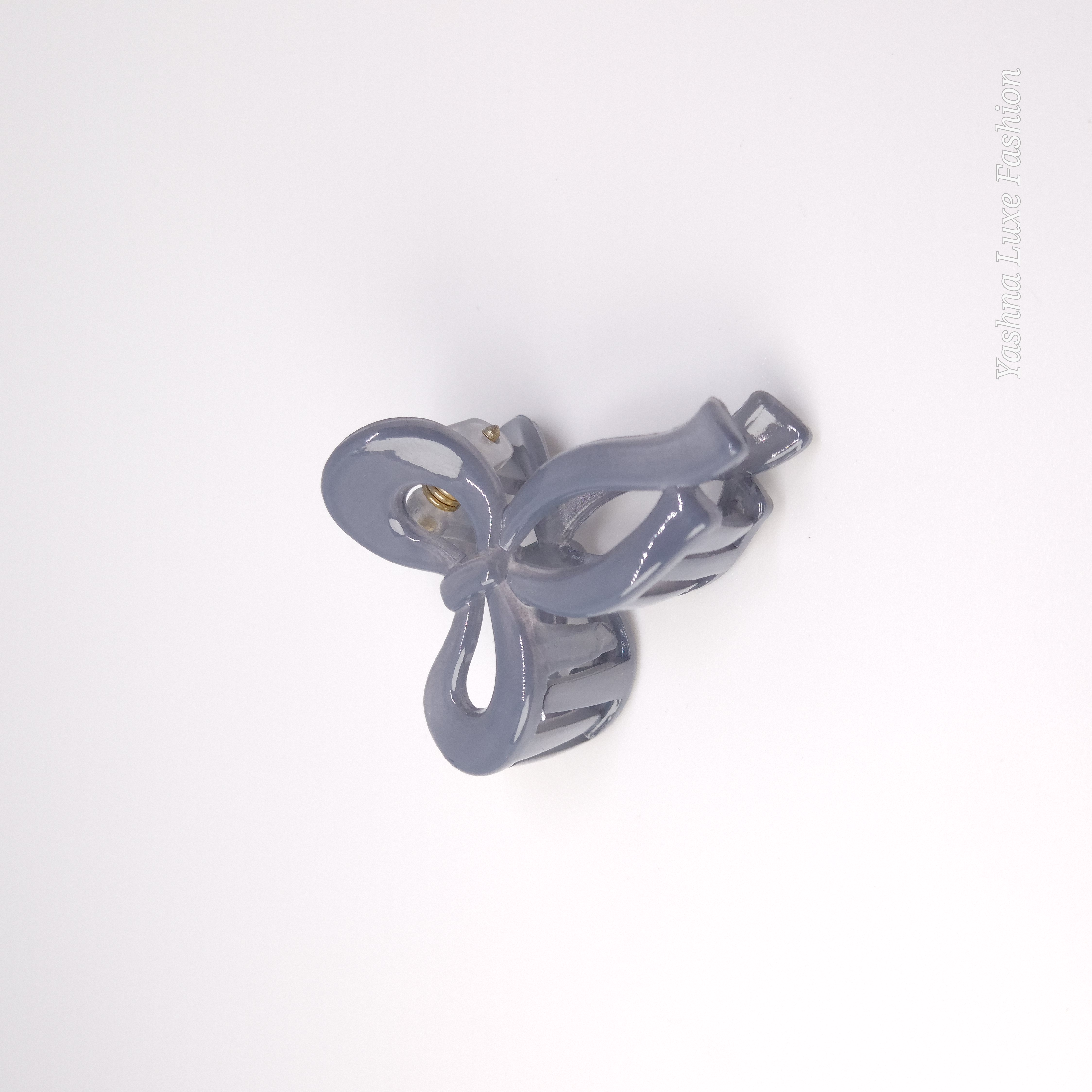 Bow Shaped Solid Matte and Transparent Claw clips