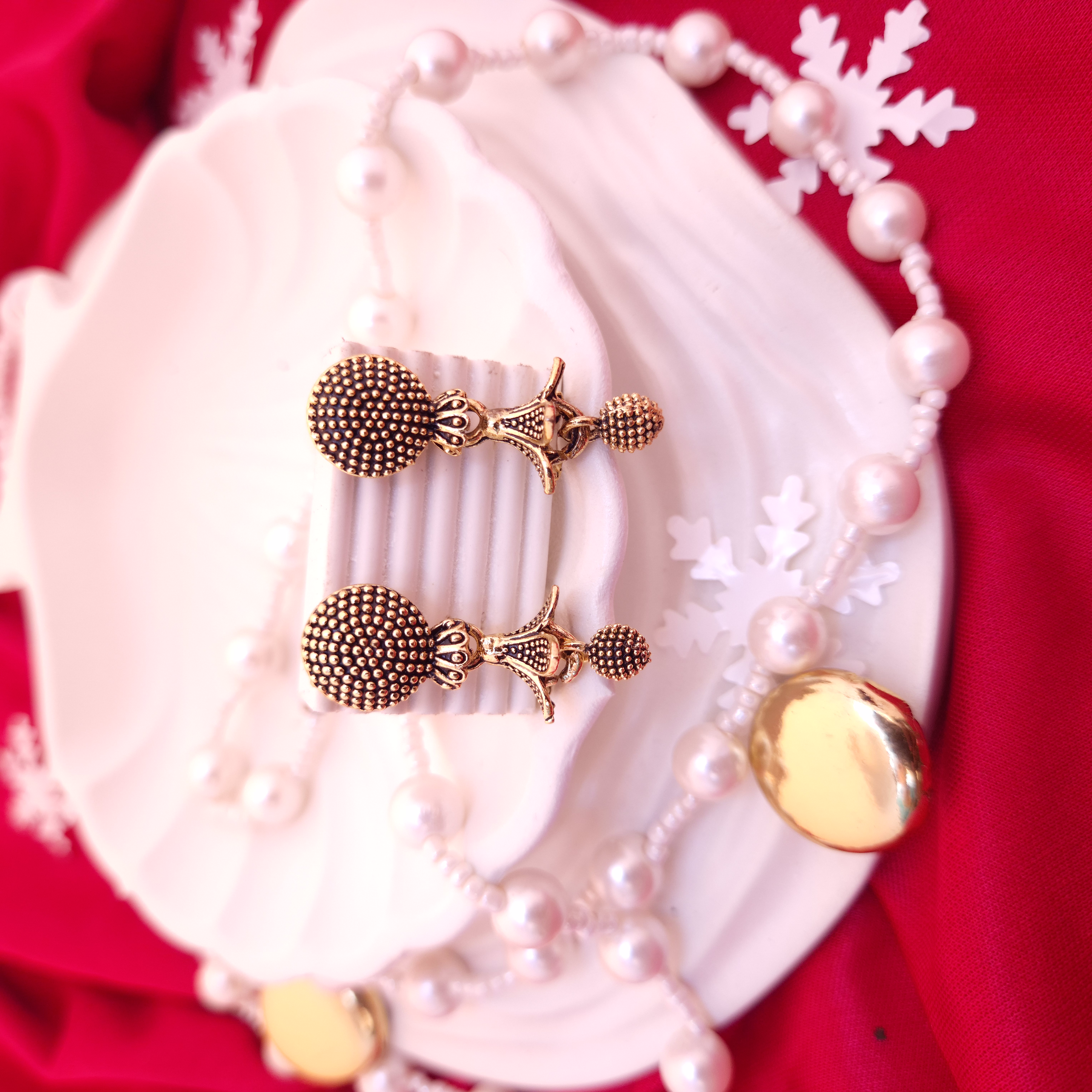 Antique Gold Drop Earrings