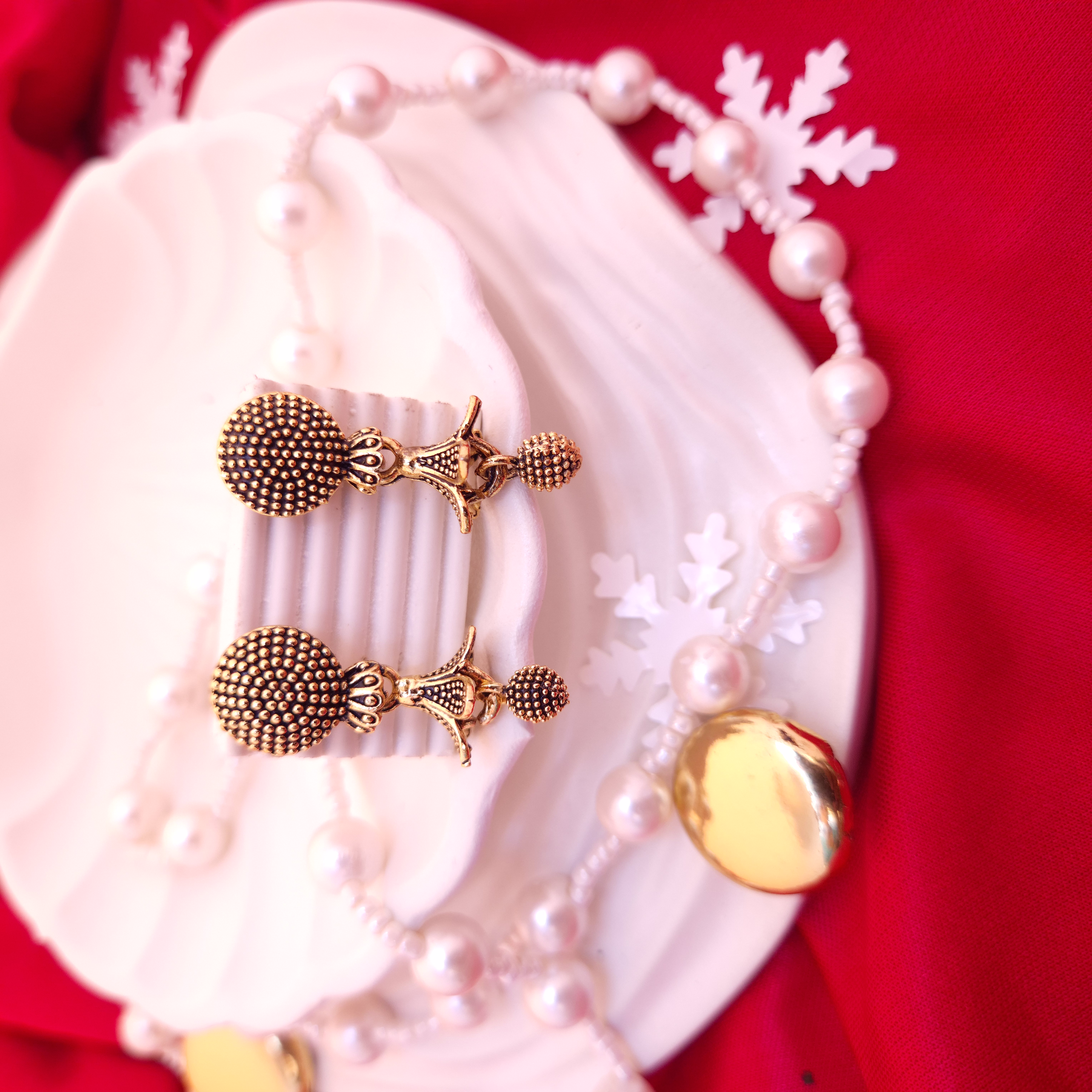 Antique Gold Drop Earrings