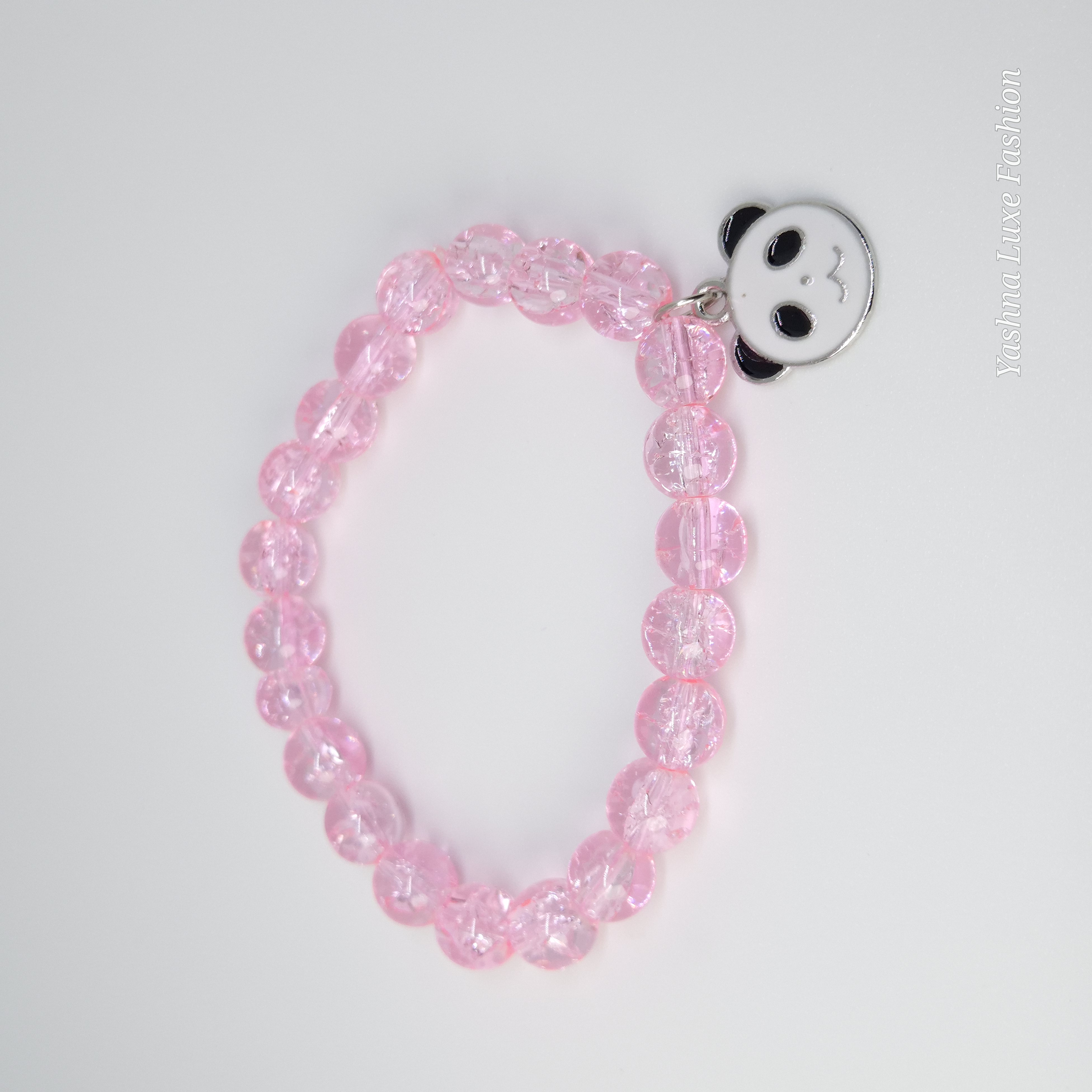 Crystal Charm Beaded Bracelet – Panda Edition
