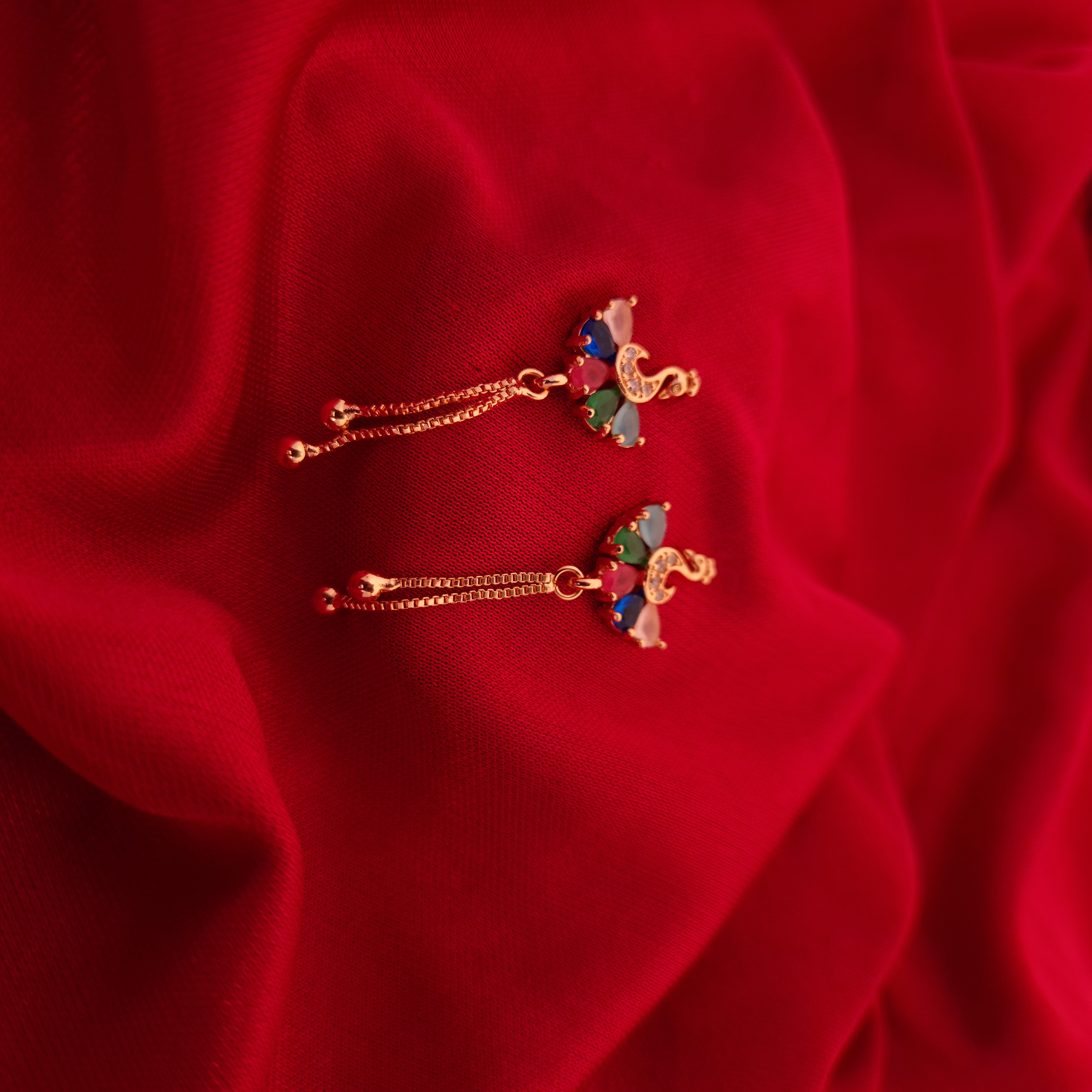 Mayura Crystal Multicolor Stone Earrings