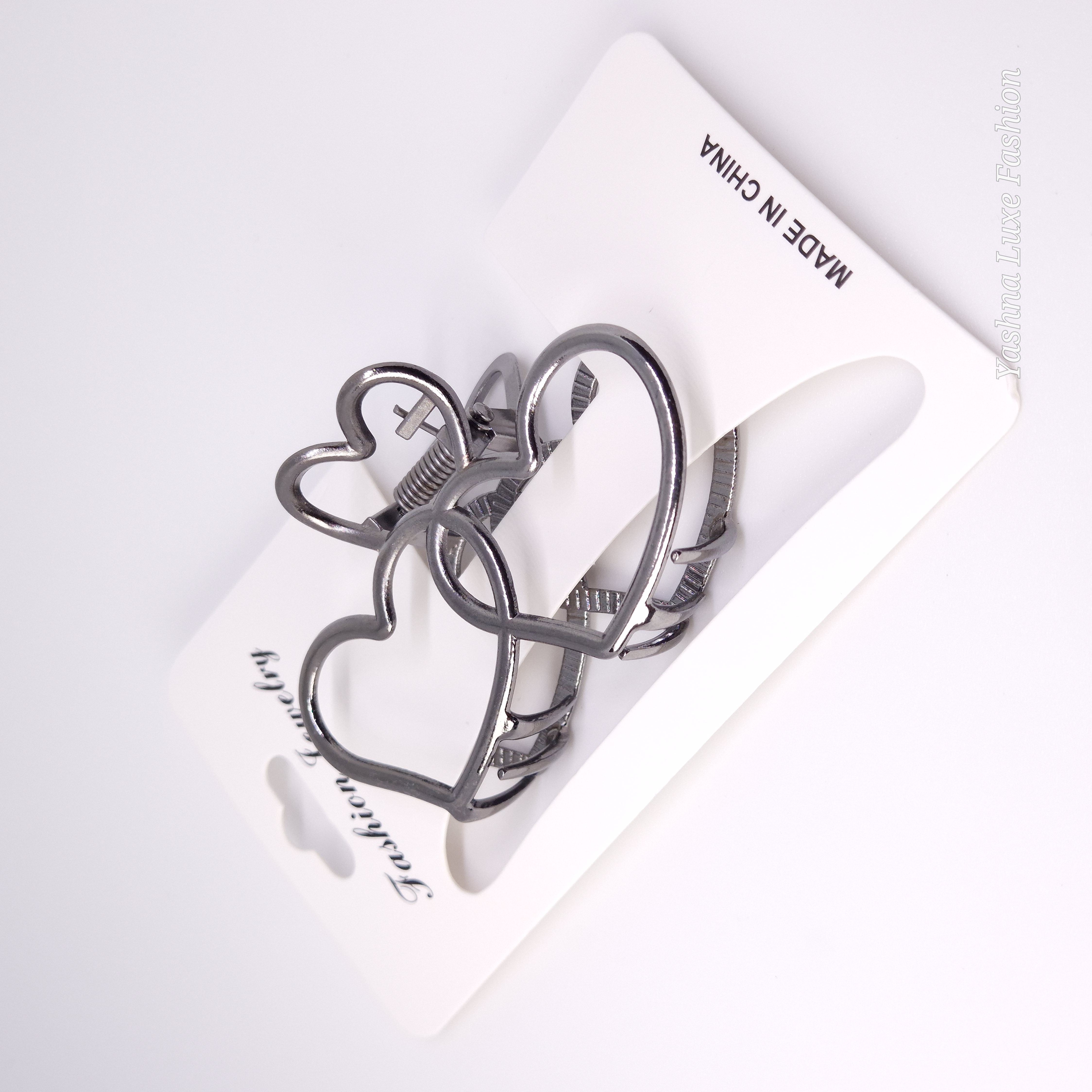 Heart-Shaped Metal Hair Clips