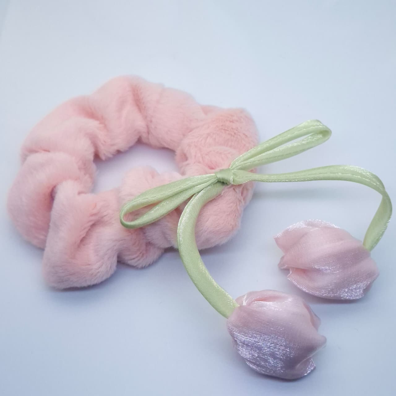 Fuzzy Tulip  Scrunchie 
