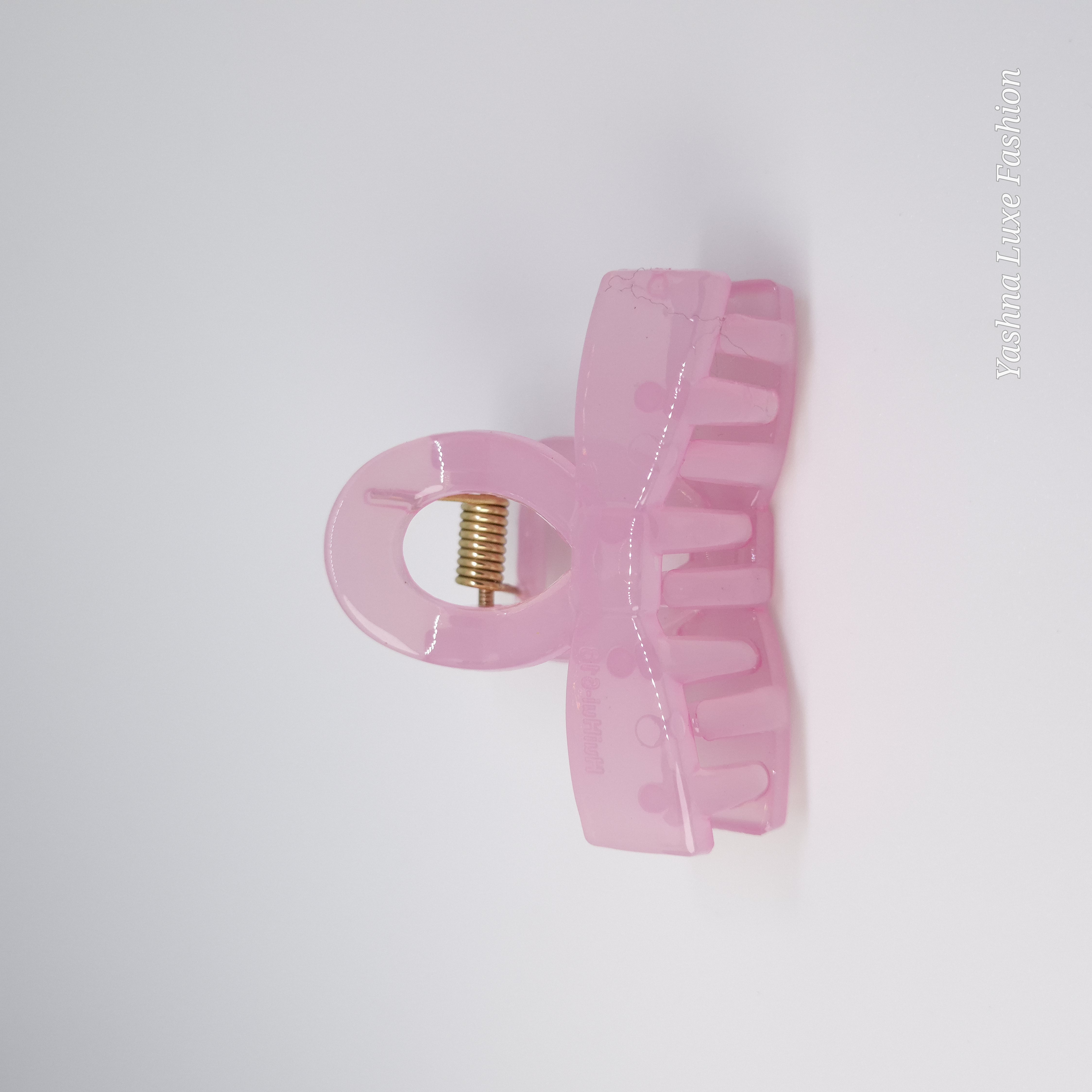 Jelly Finish Bow Hair Claw Clip