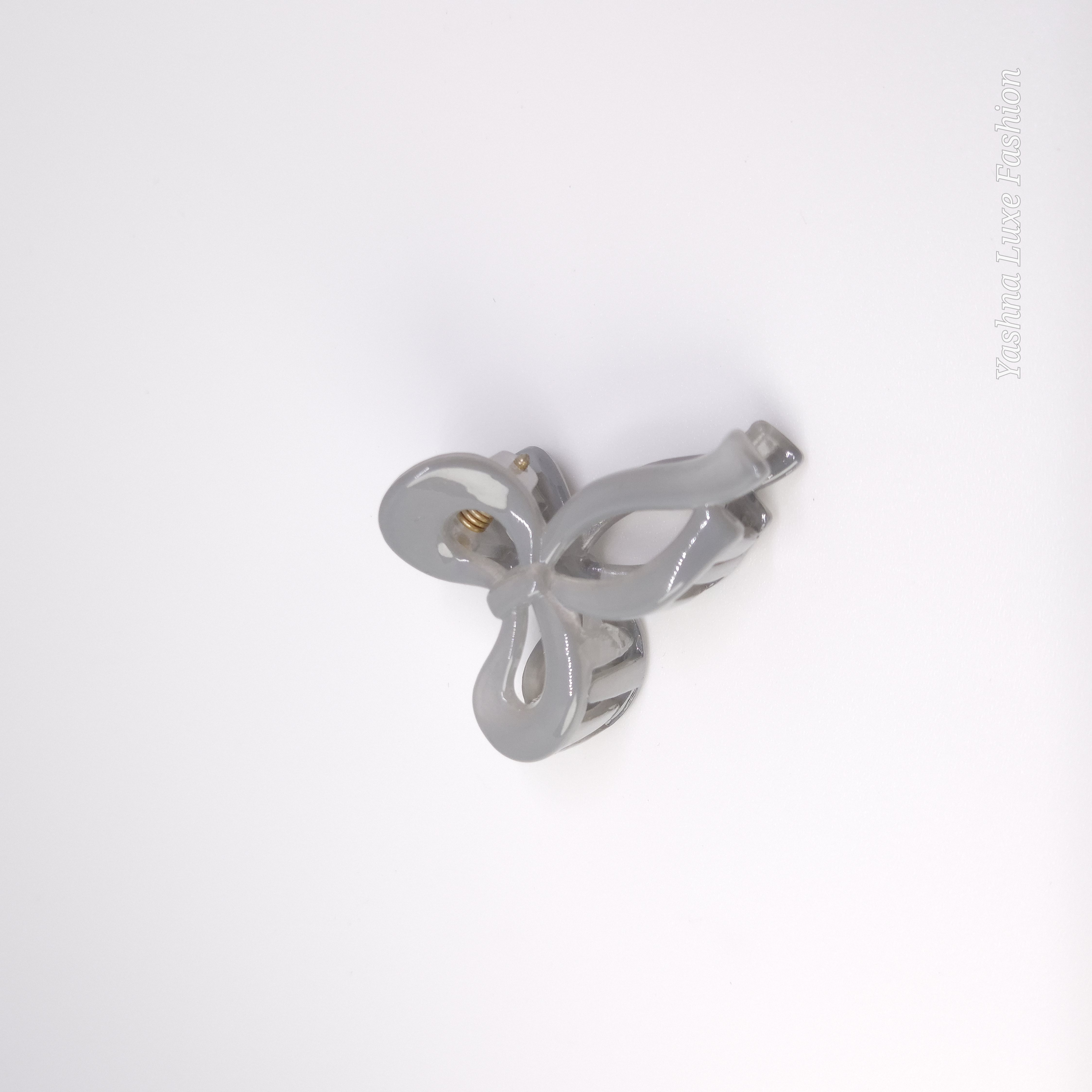 Bow Shaped Solid Matte and Transparent Claw clips