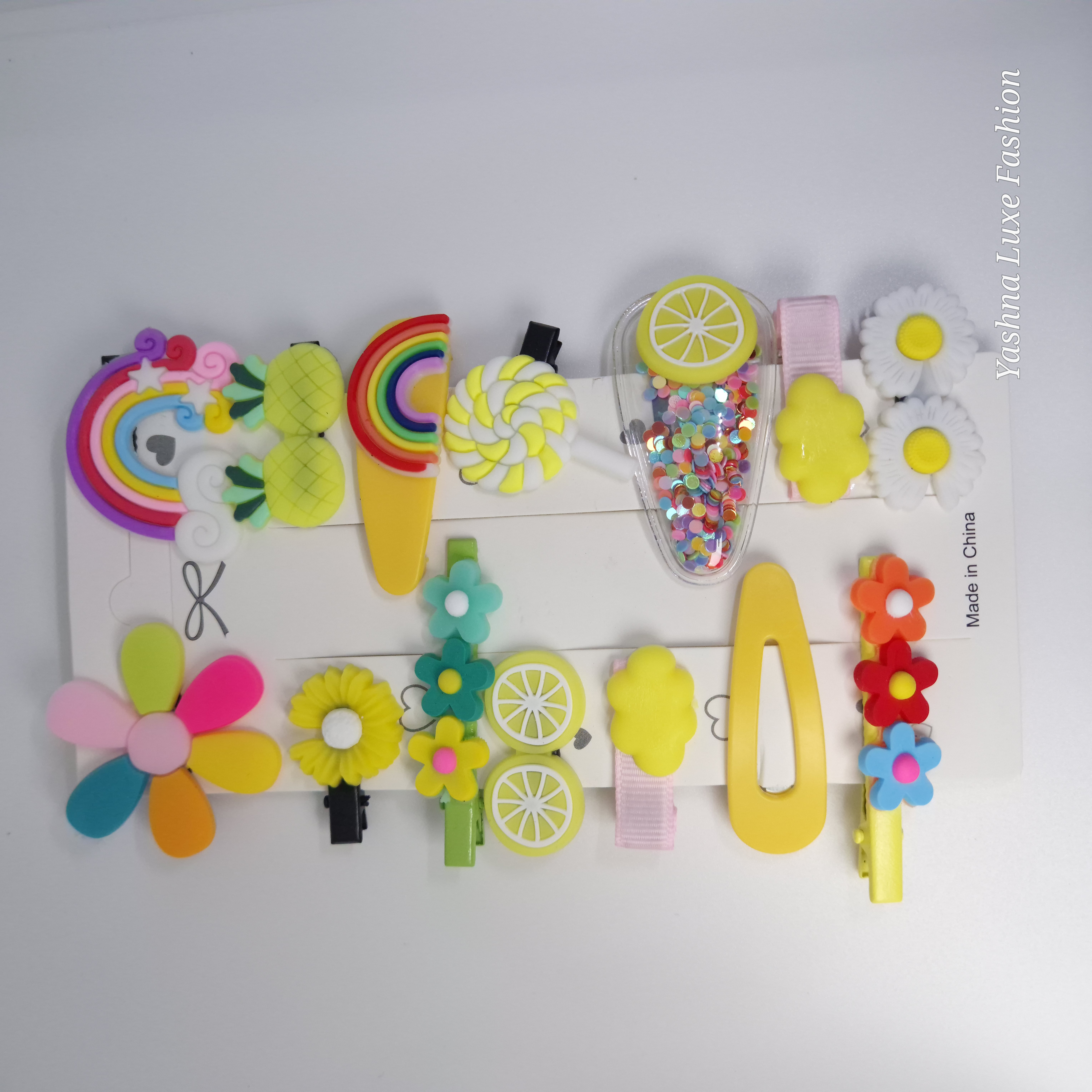 Korean Style Colorful Kids Hair Clip Set