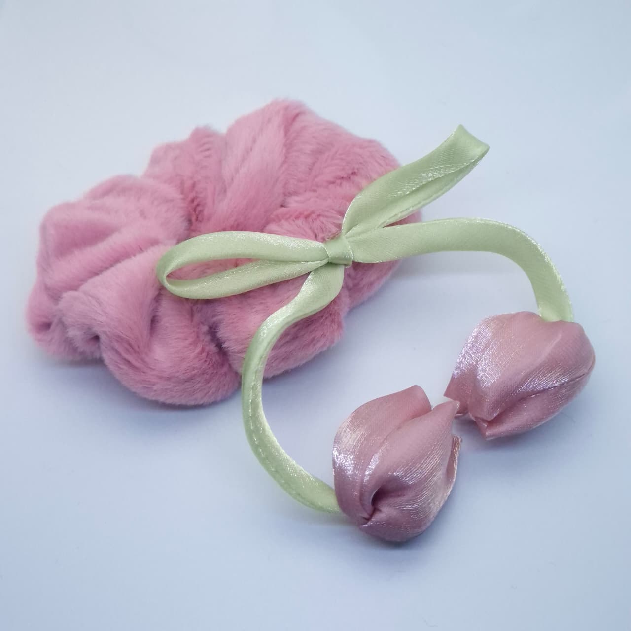 Fuzzy Tulip  Scrunchie 