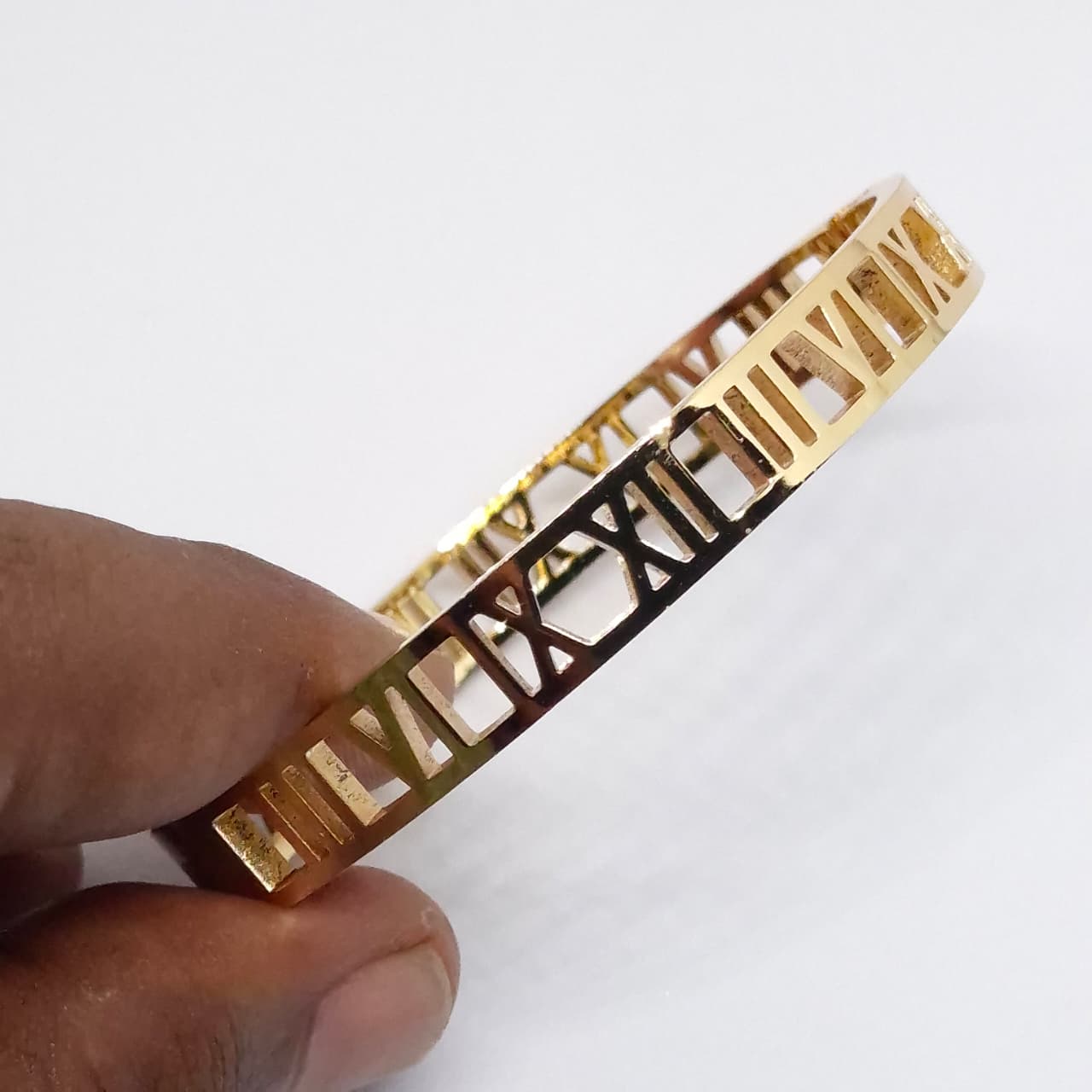 Anti Tarnish Roman Numeral Gold Bracelet