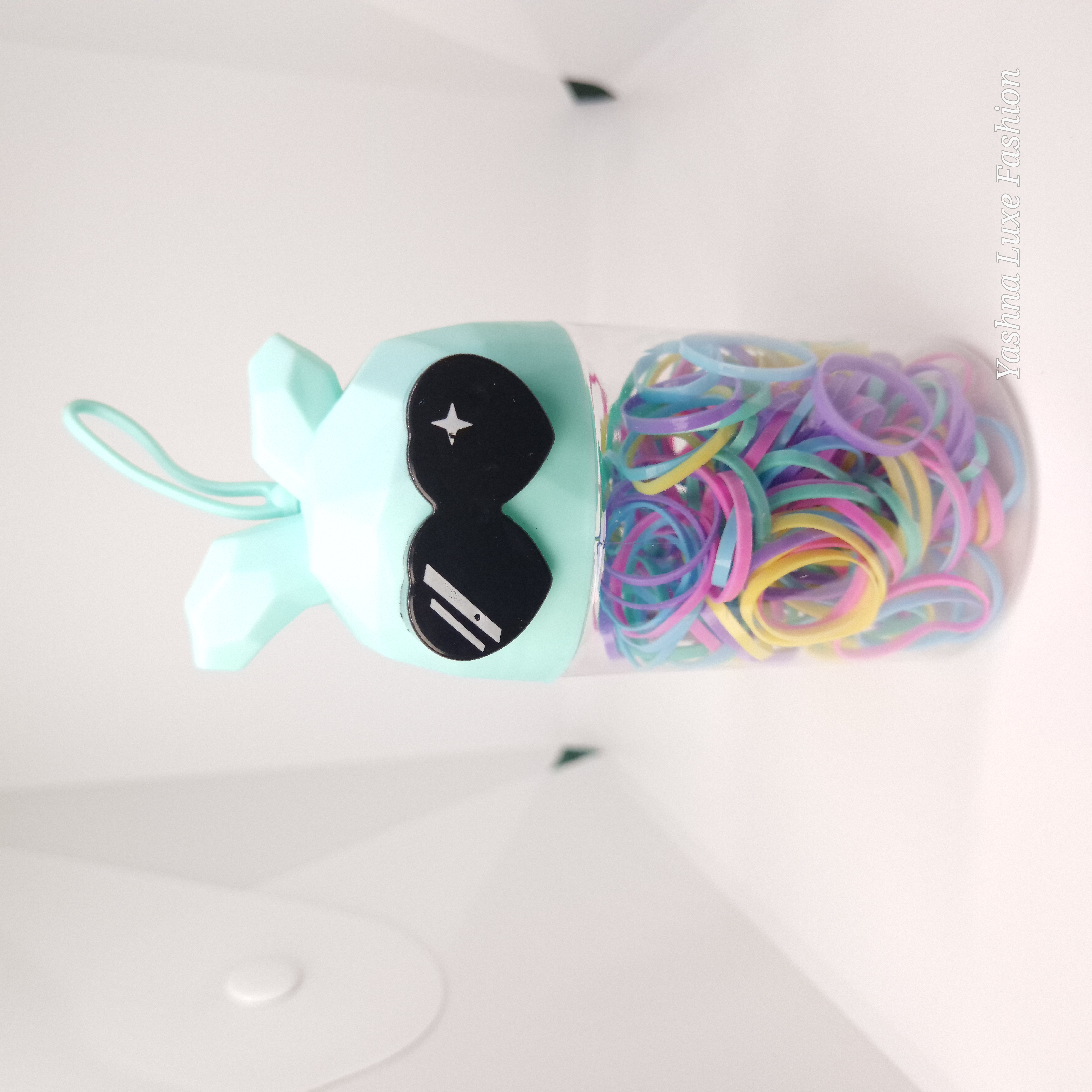 Colorful Hair Rubber Bands Jar