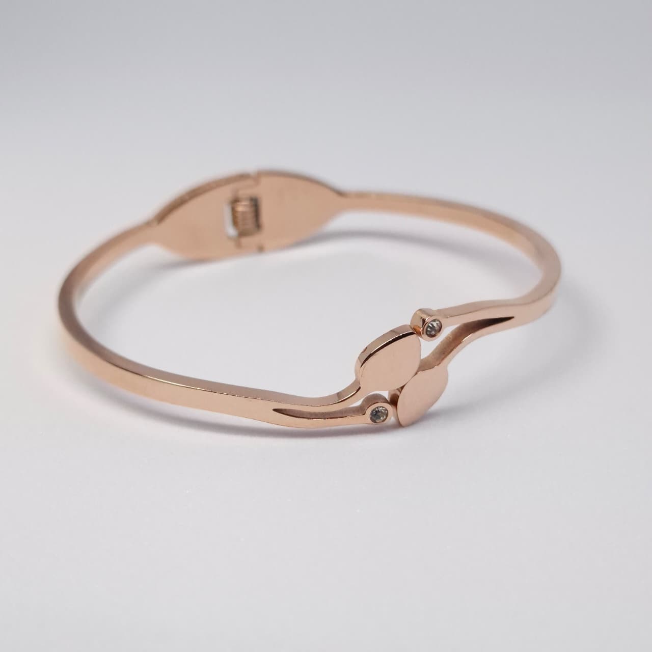 Anti Tarnish Leaf Design Rose Gold Bracelet Small Size