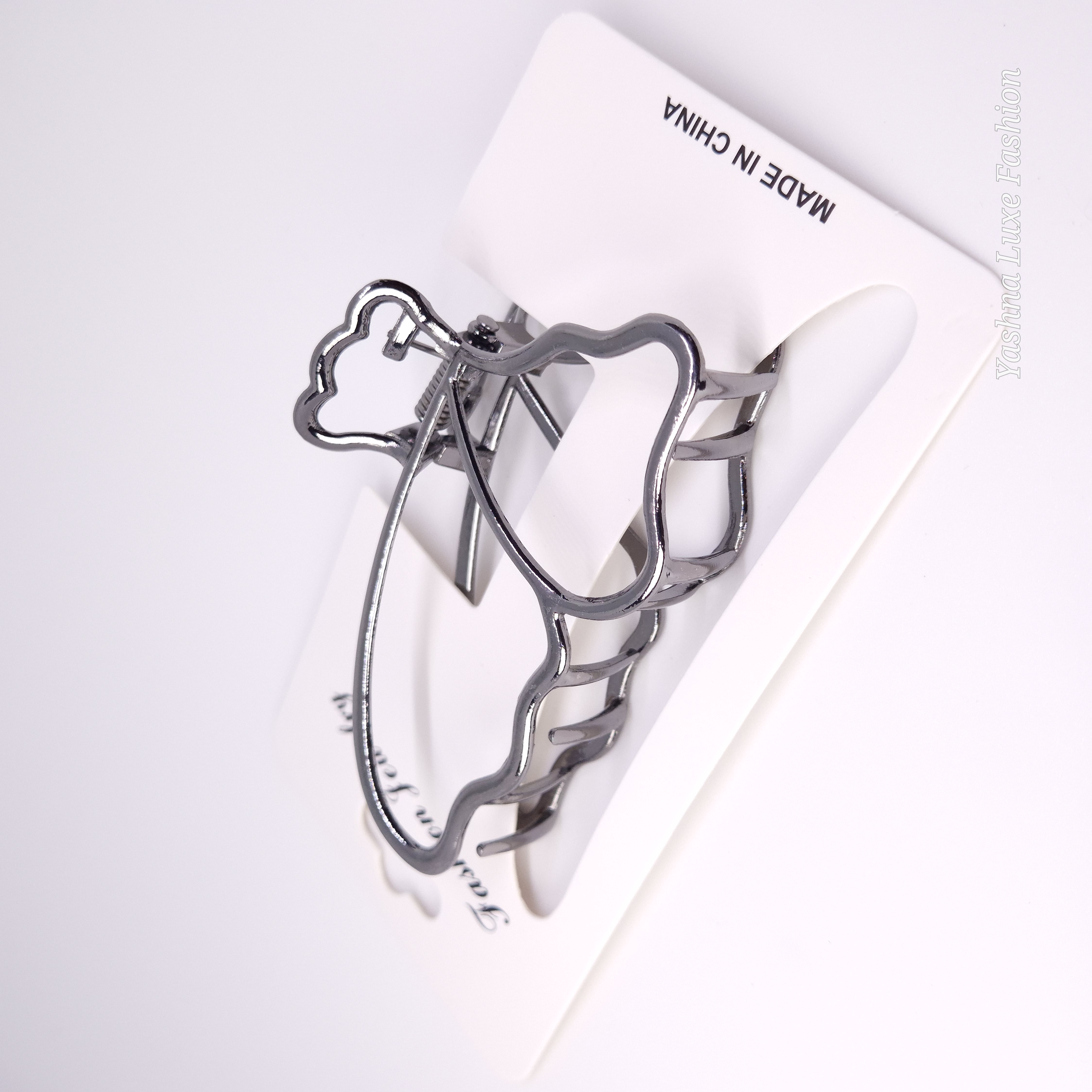 Metallic Butterfly Wing Claw Clip