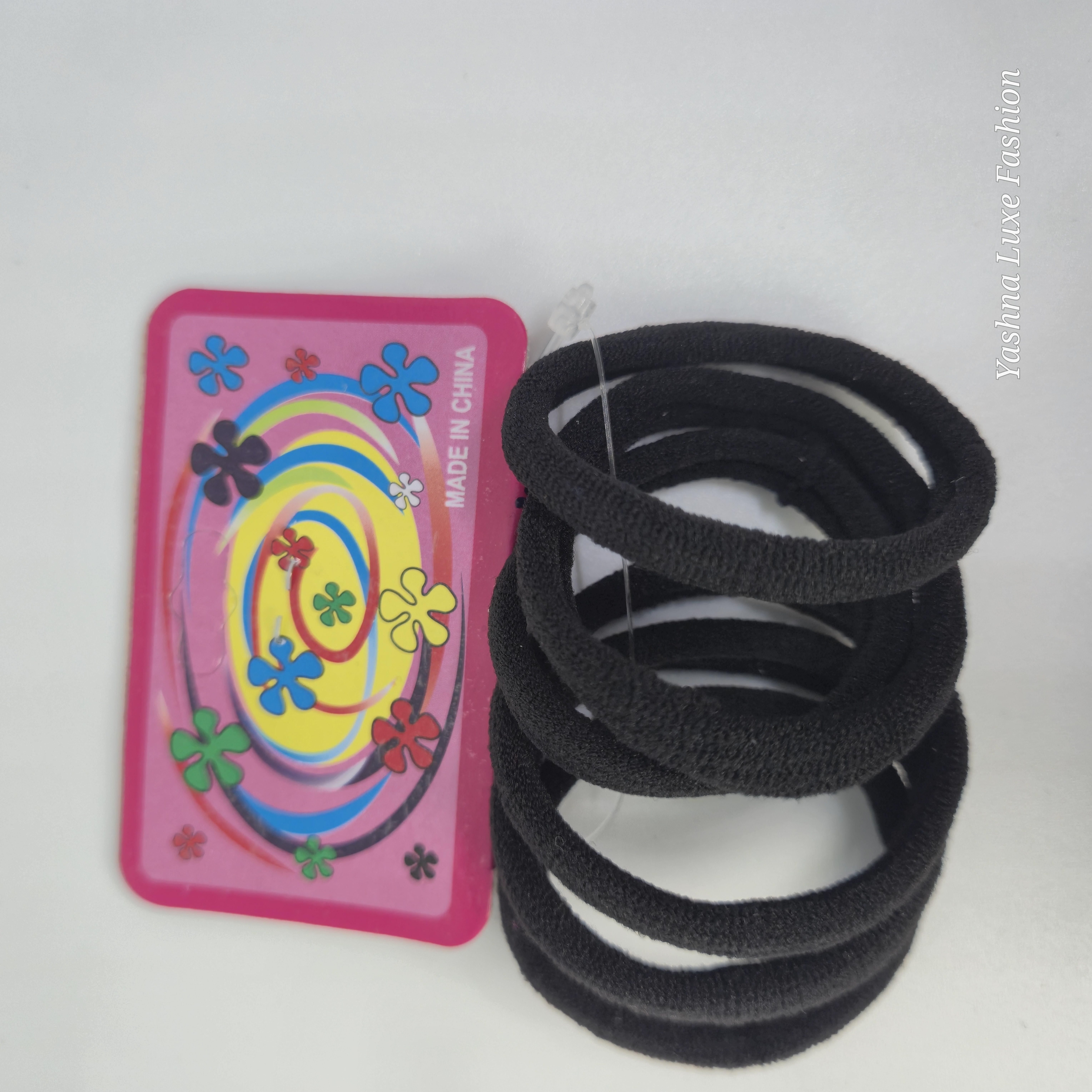 Black Color Ponytail Hair Bands Set
