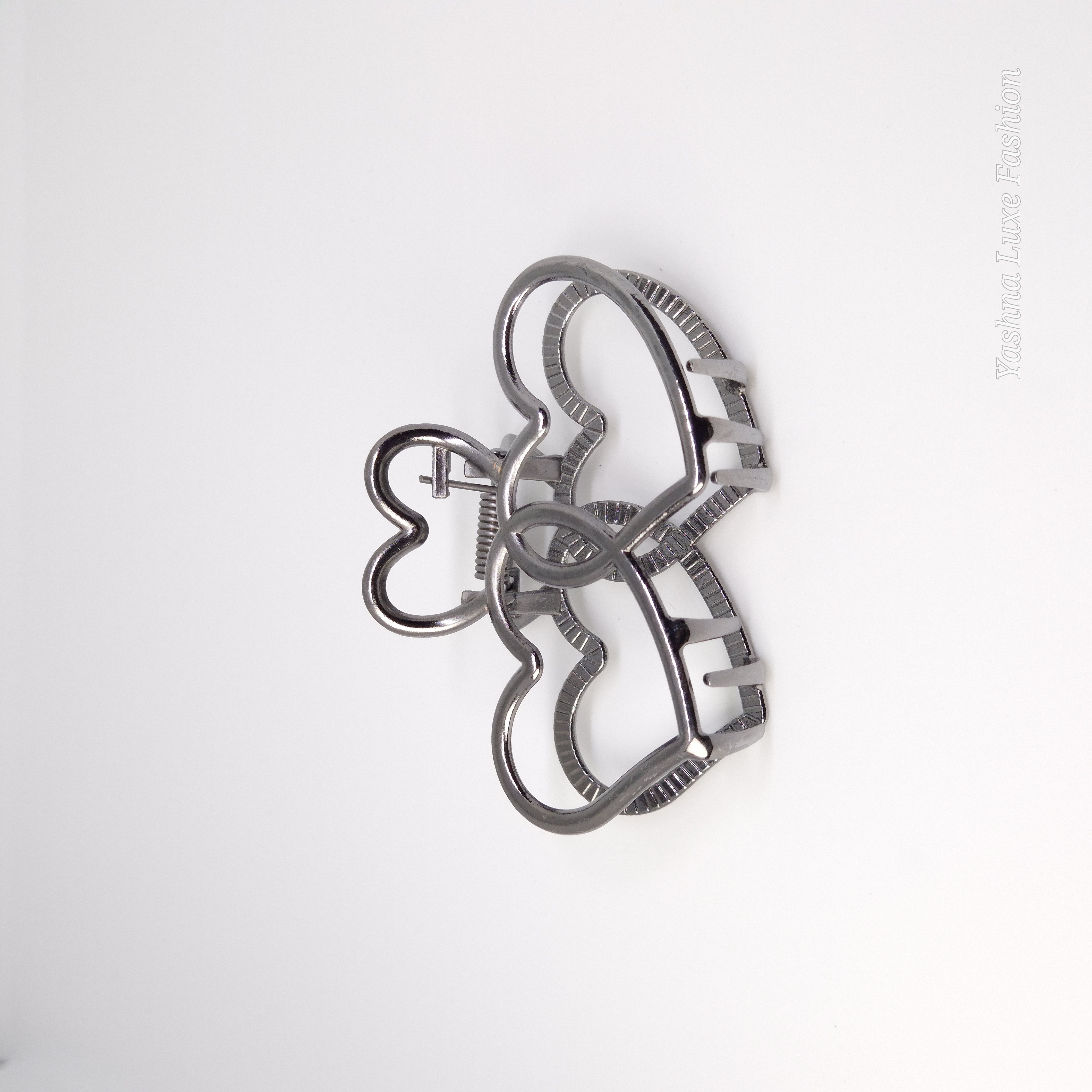 Heart-Shaped Metal Hair Clips