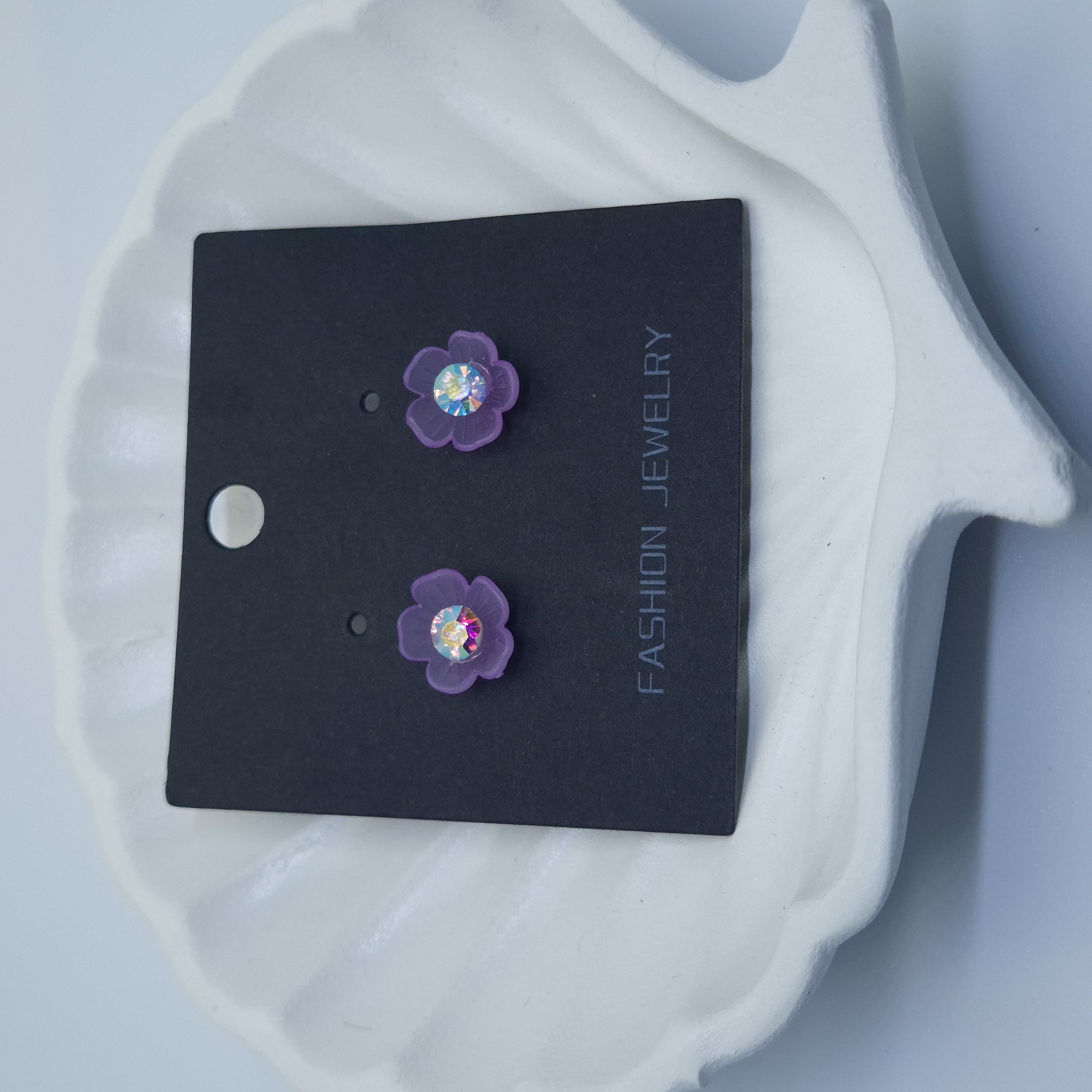 Translucent Floral Stud Earrings