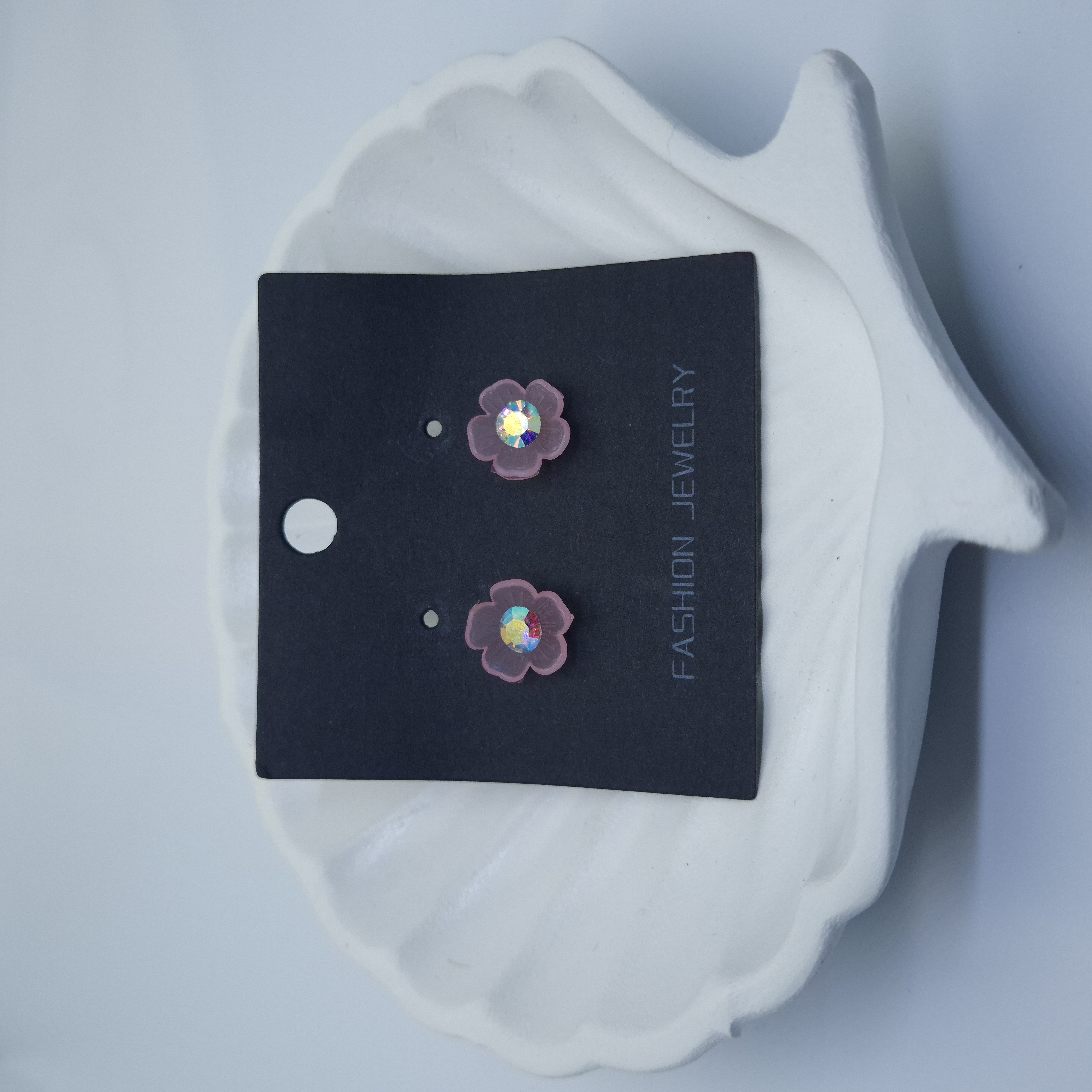 Translucent Floral Stud Earrings