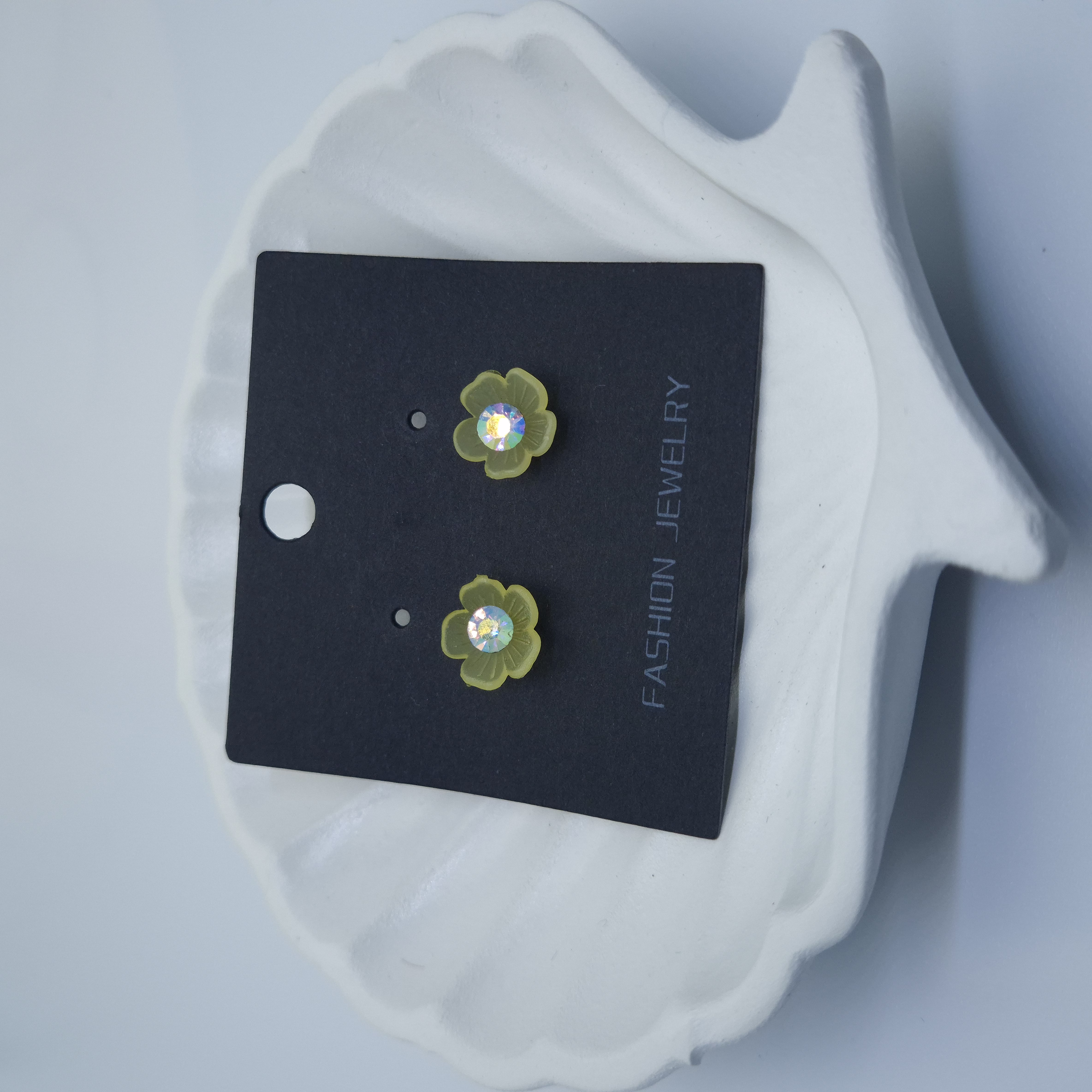 Translucent Floral Stud Earrings