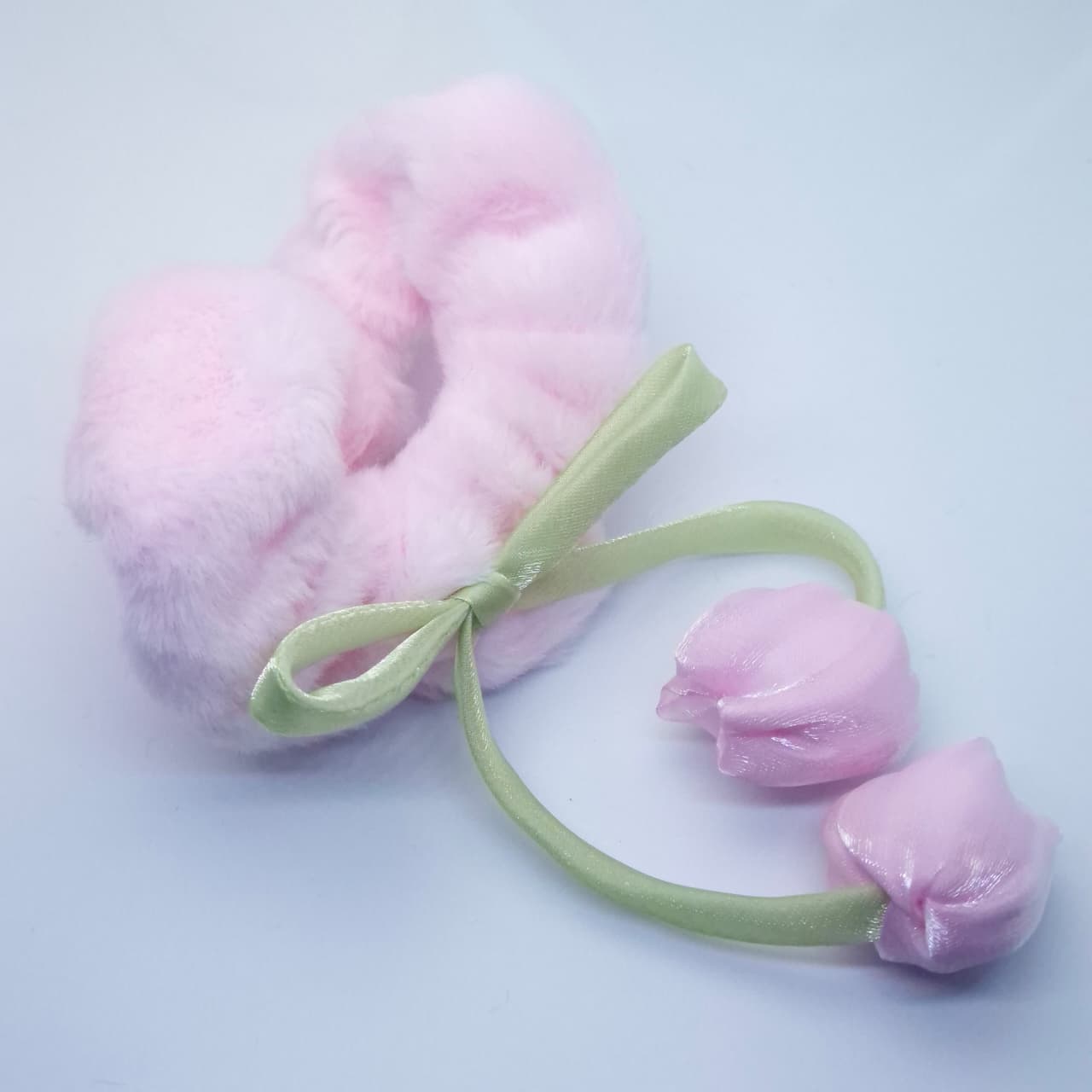 Fuzzy Tulip  Scrunchie 