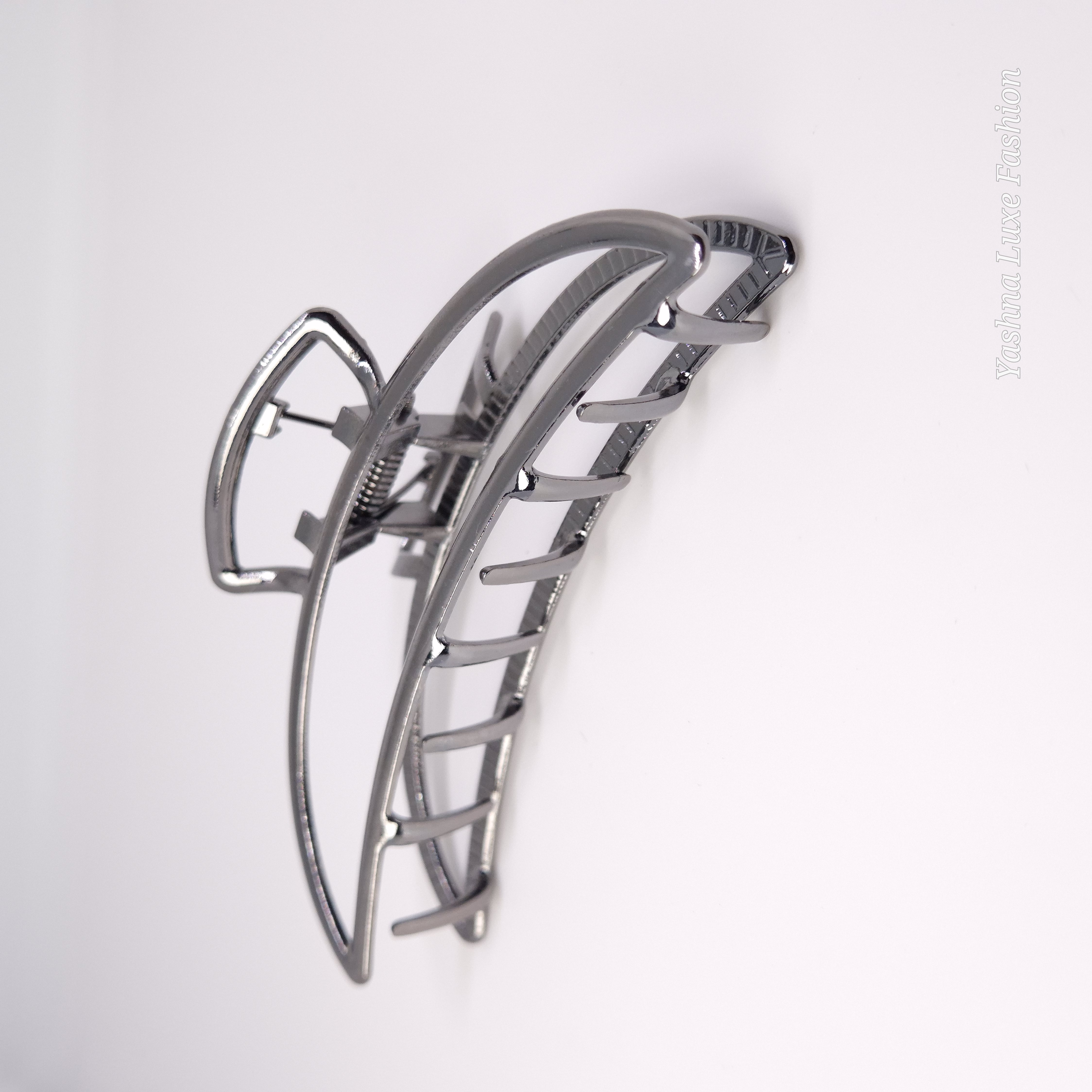 Metallic crescent Hair Claw Clip