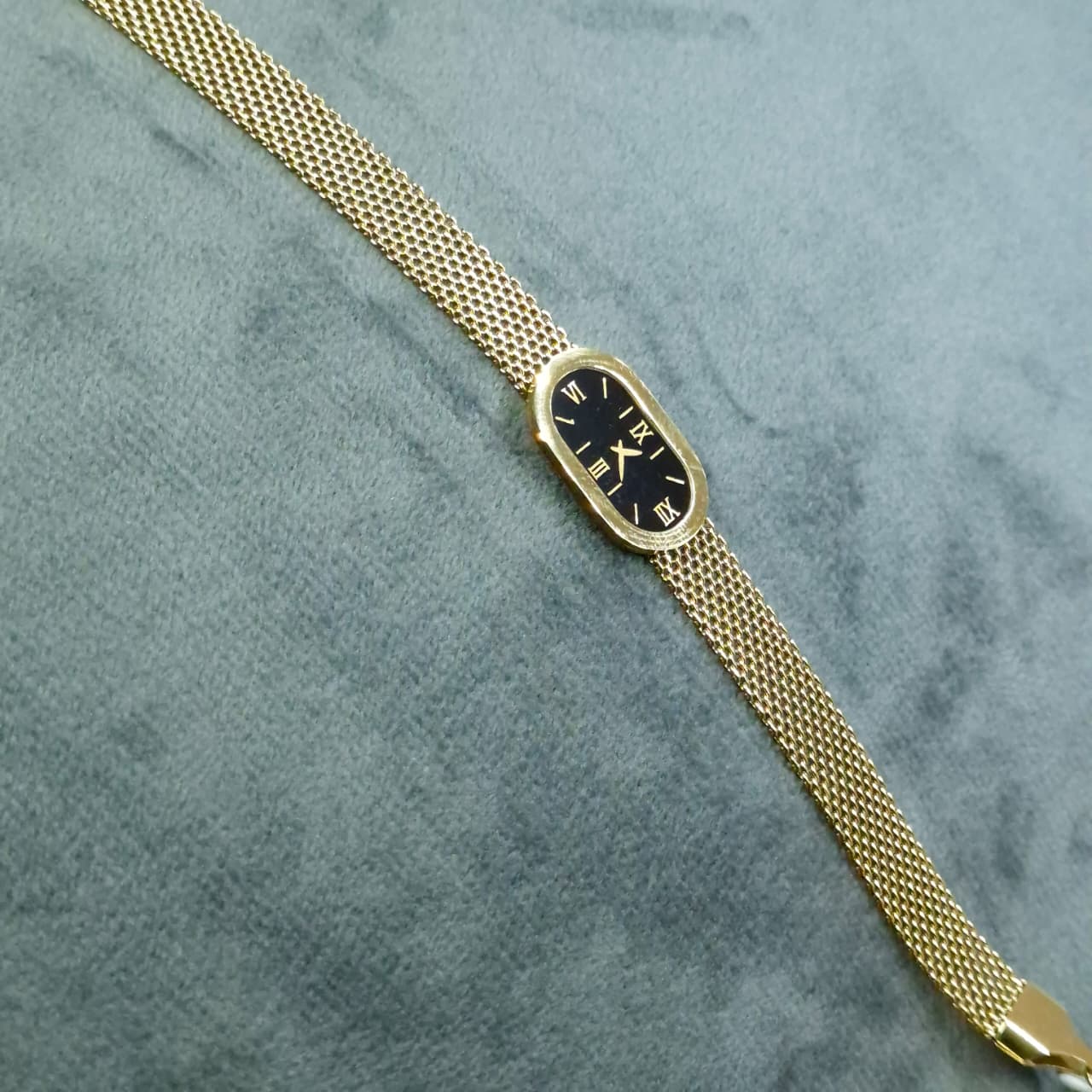 Anti Tarnish Gold Plated Roman Numeral Mesh Watch Bracelet