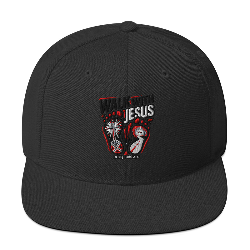 Snapback Walk With Jesus. Geborduurd. 