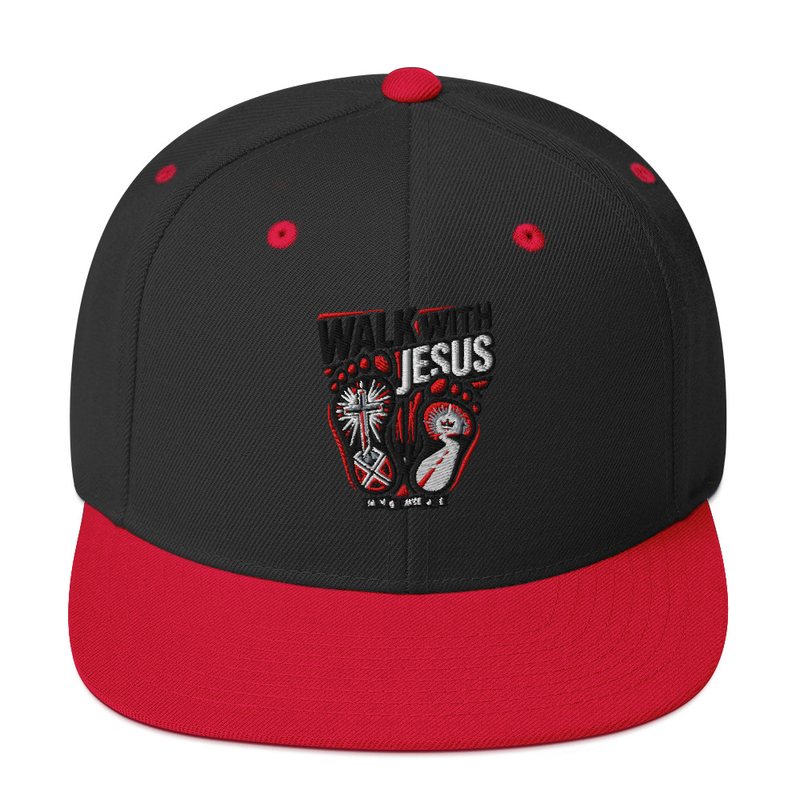Snapback Walk With Jesus. Geborduurd. 