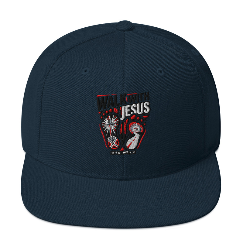 Snapback Walk With Jesus. Geborduurd. 
