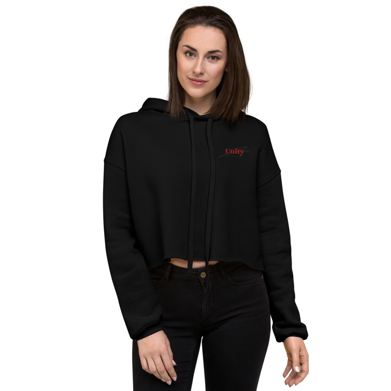 Geborduurde Crop Hoodie